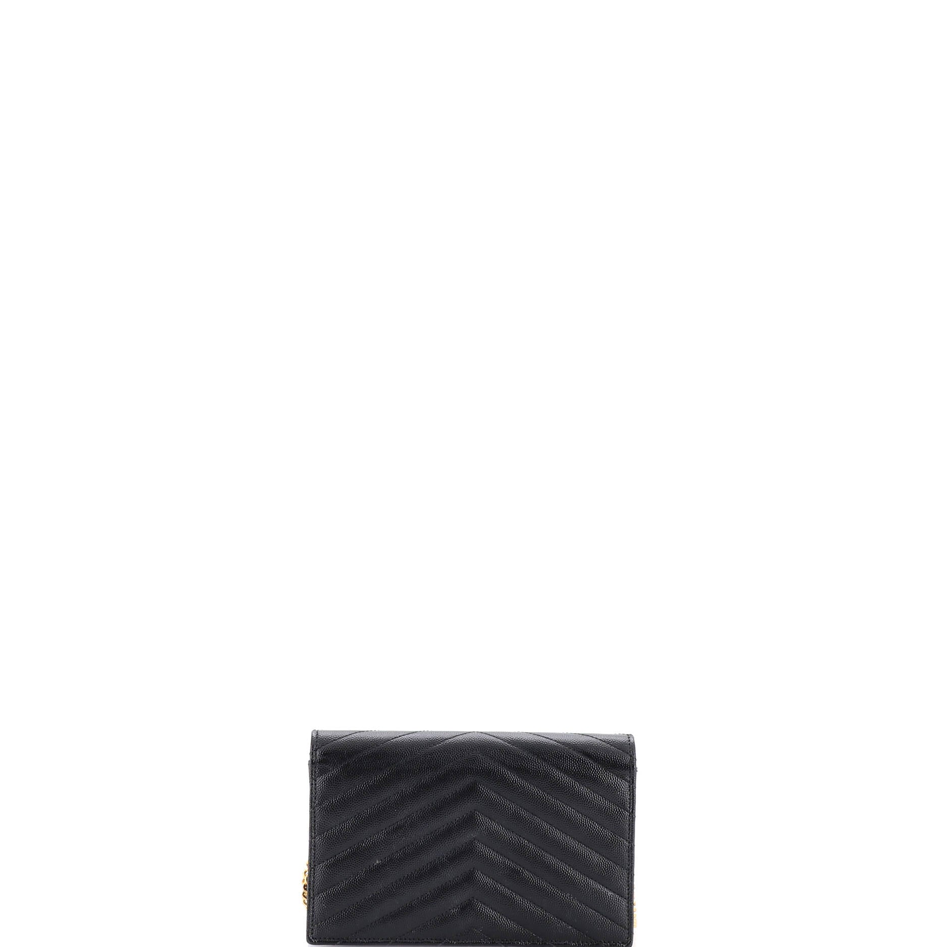 Classic Monogram Wallet on Chain Matelasse Chevron Leather Small - Image 3