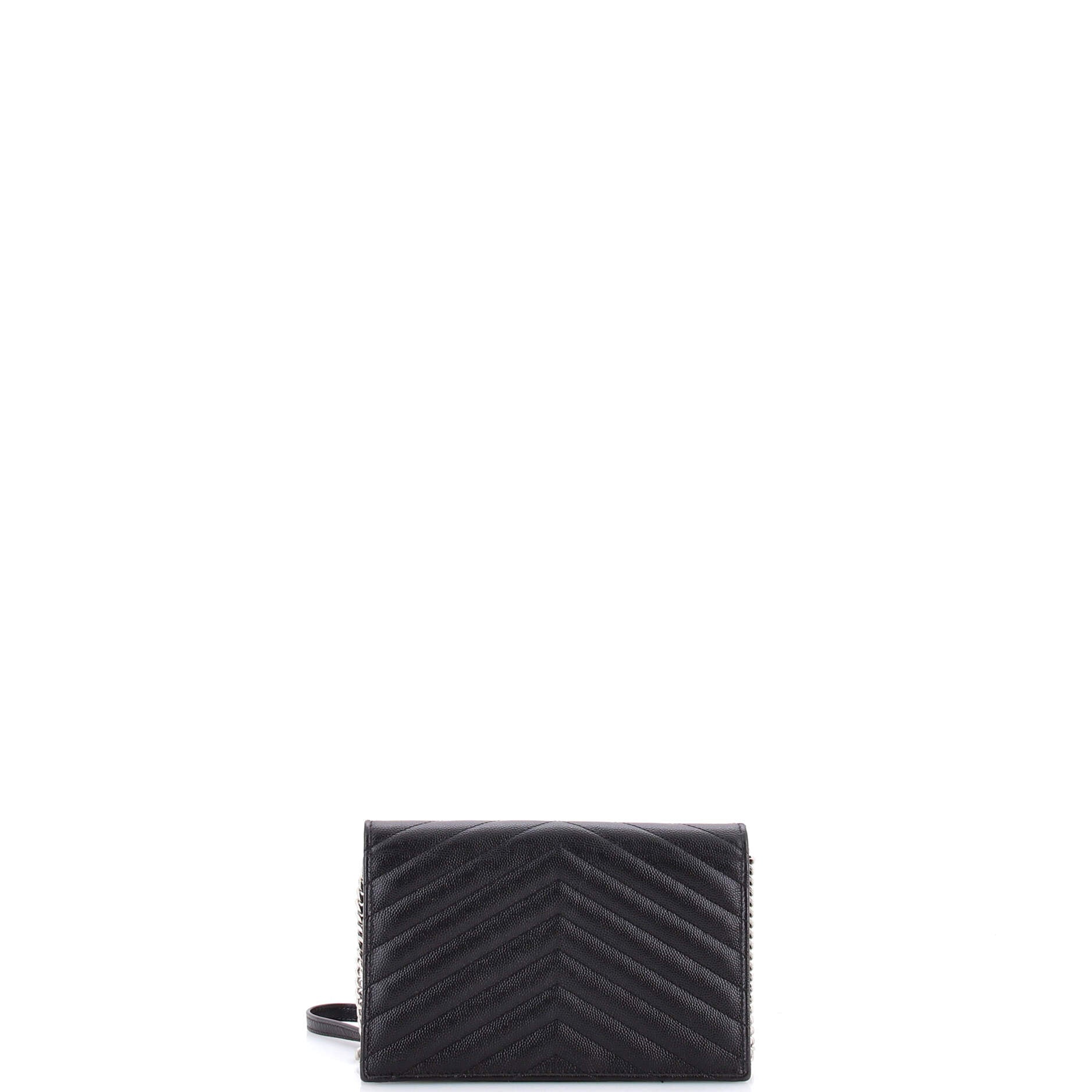 Classic Monogram Wallet on Chain Matelasse Chevron Leather Small - Image 3