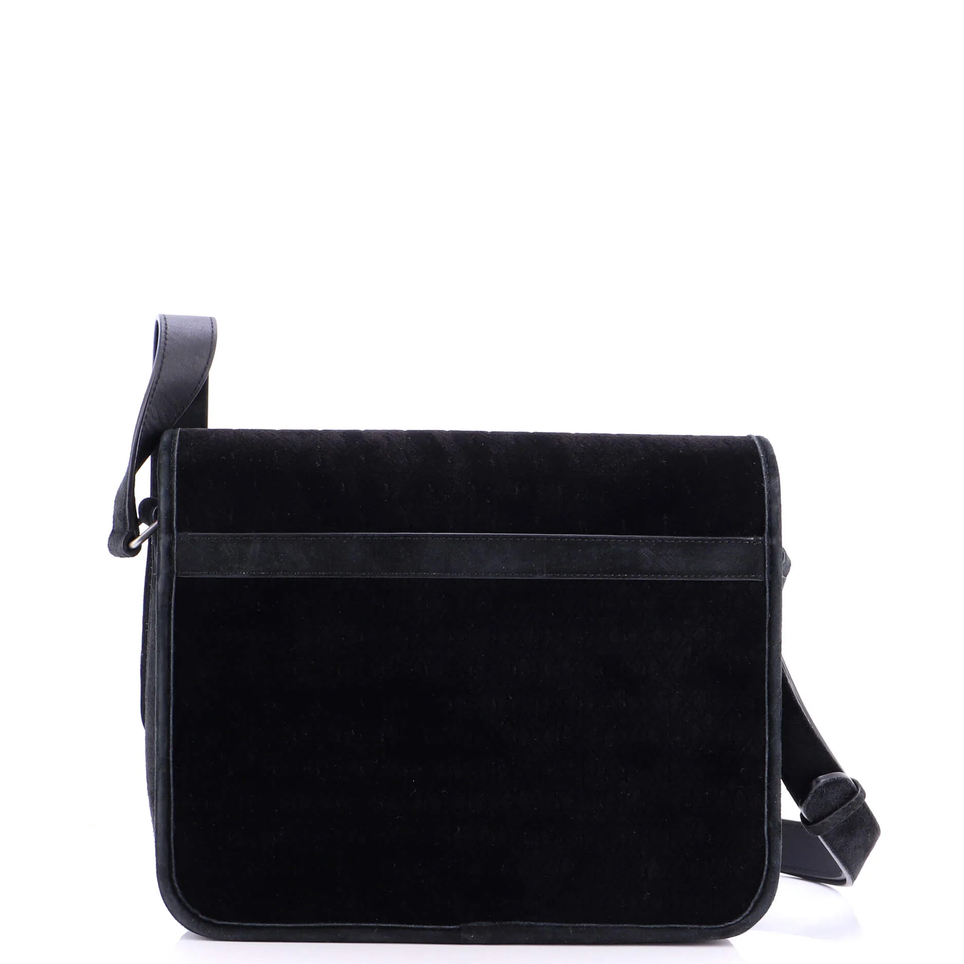 Flap Messenger Bag Monogram Velvet with Suede Medium - Image 3