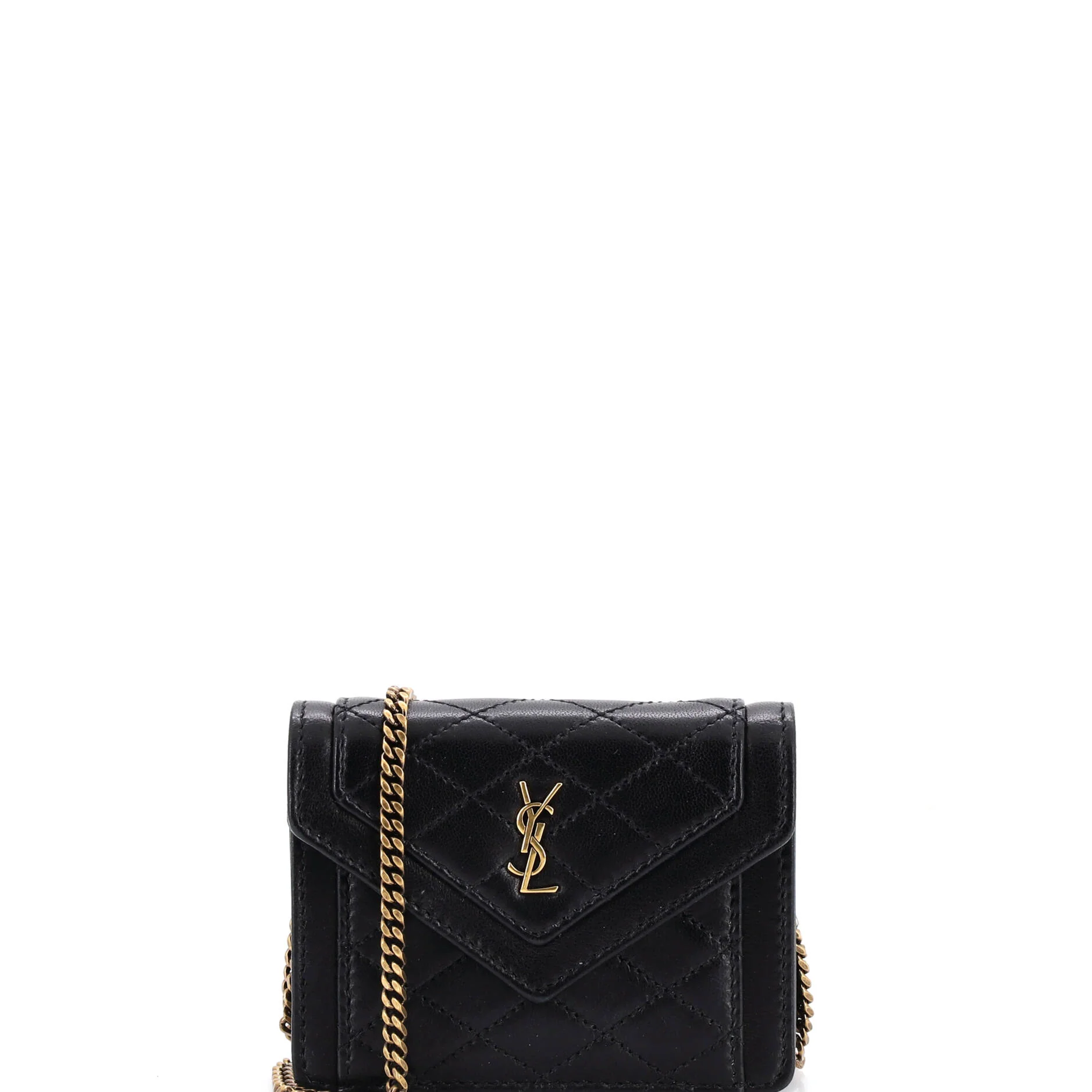 Gaby Envelope Chain Crossbody Bag Quilted Leather Micro