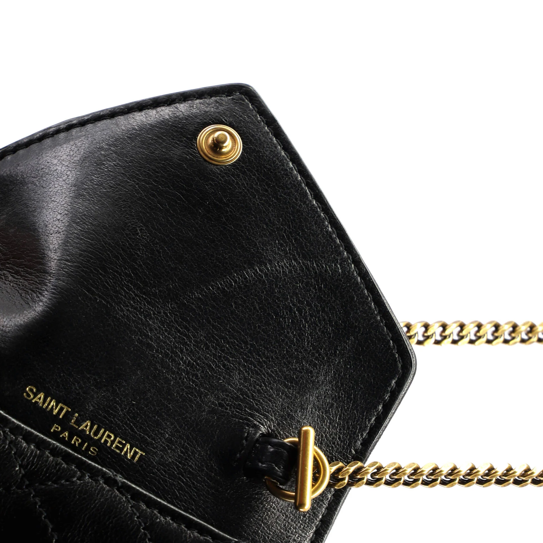 Gaby Envelope Chain Crossbody Bag Quilted Leather Micro - Image 6