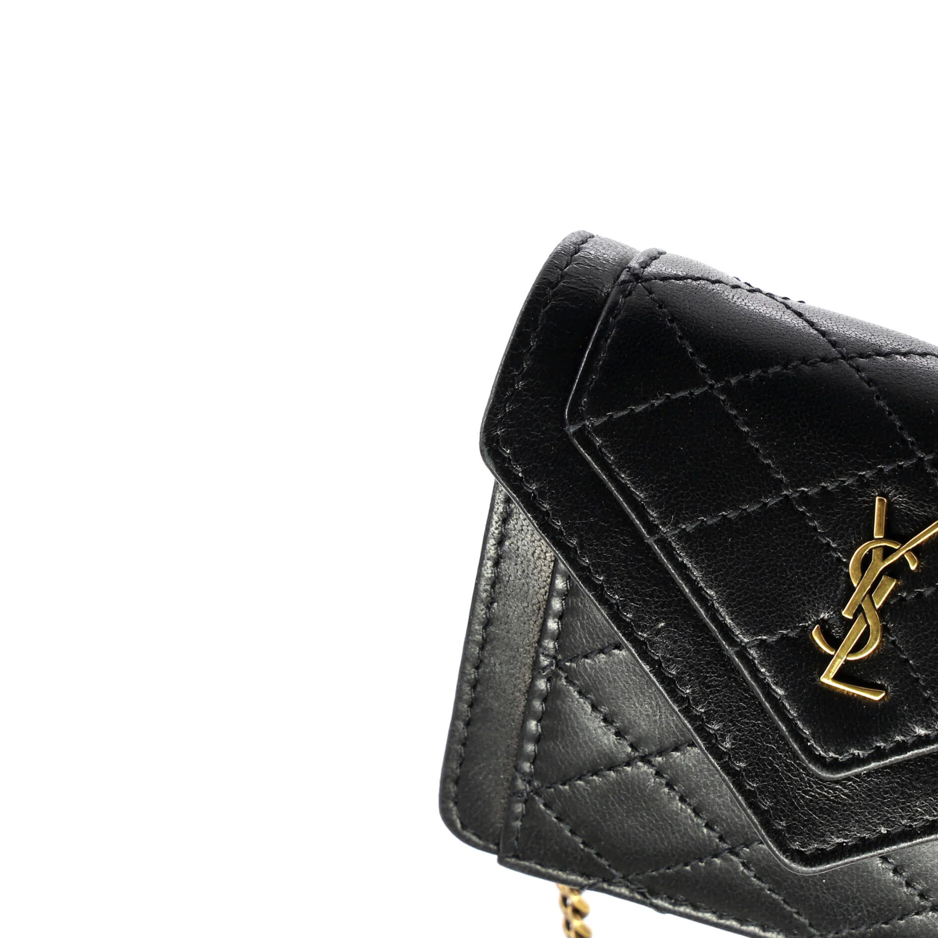 Gaby Envelope Chain Crossbody Bag Quilted Leather Micro - Image 7