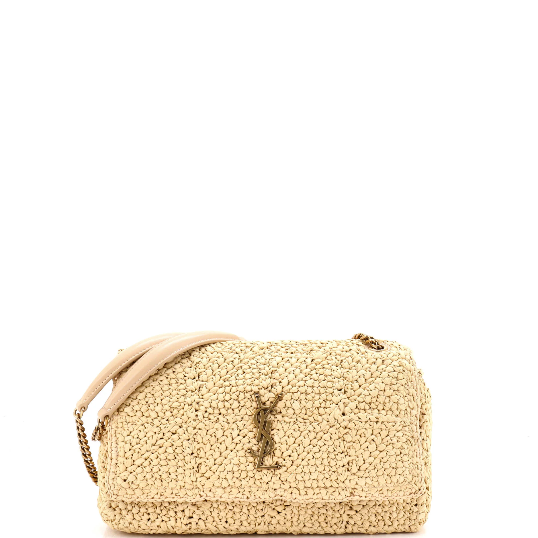 Jamie Flap Bag Crochet Raffia Medium