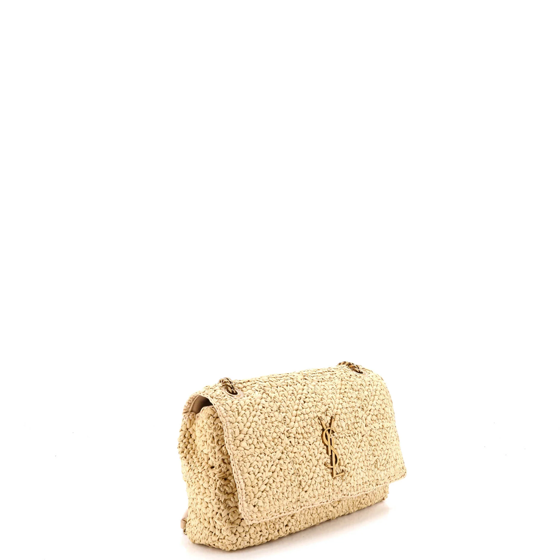 Jamie Flap Bag Crochet Raffia Medium - Image 2