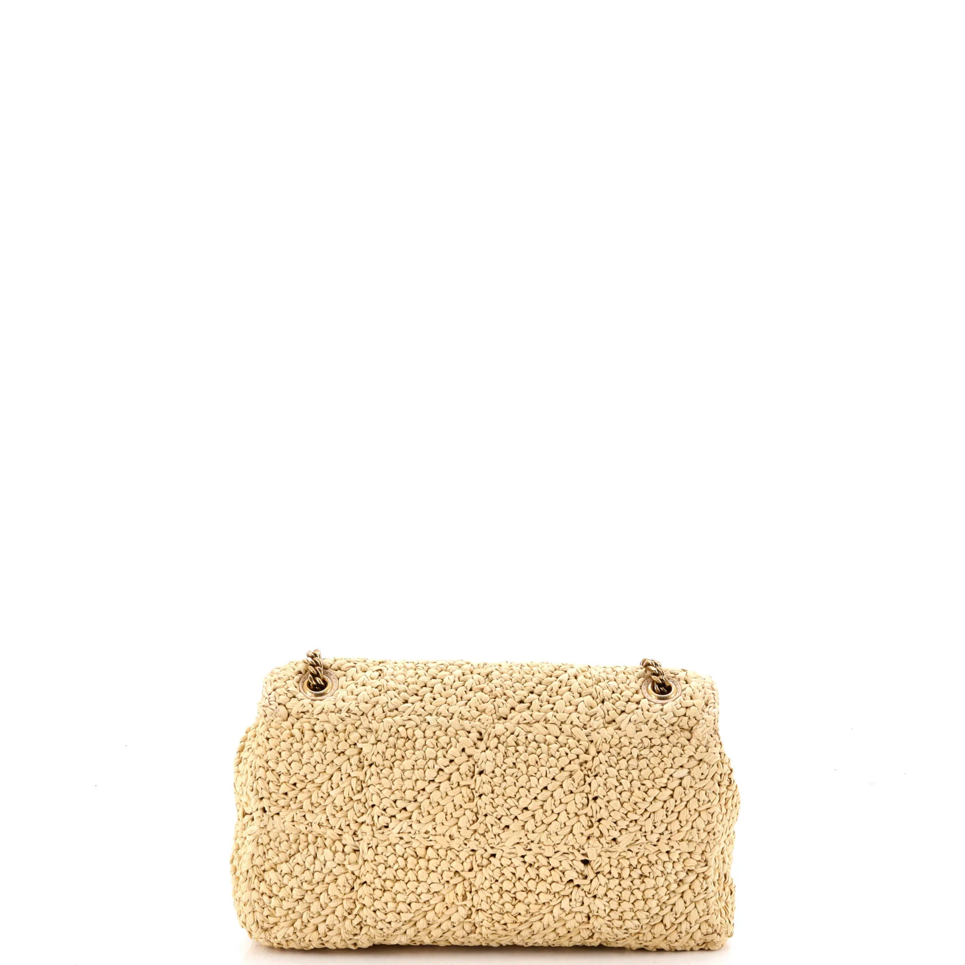 Jamie Flap Bag Crochet Raffia Medium - Image 3