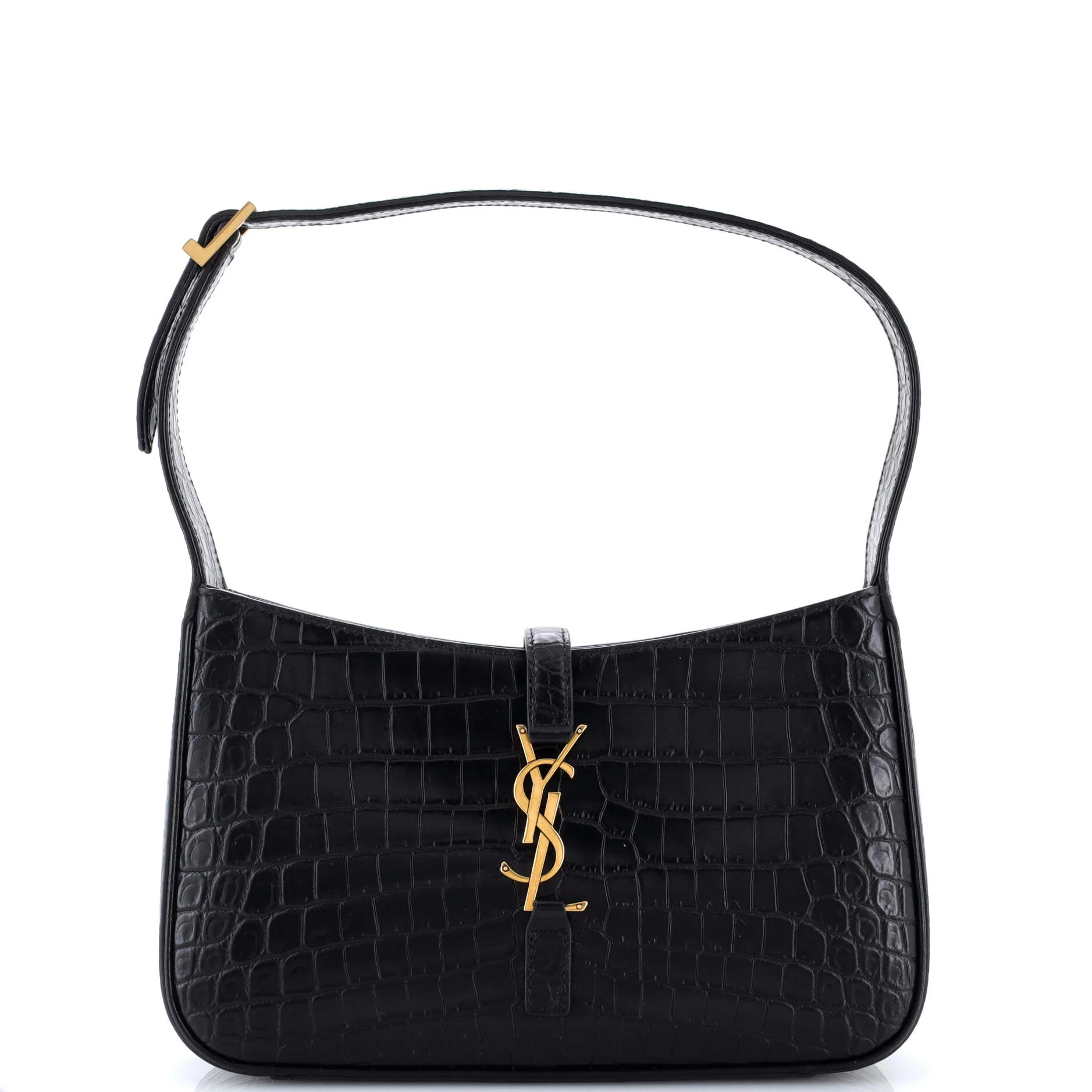 Le 5 a 7 Hobo Crocodile Embossed Leather Small