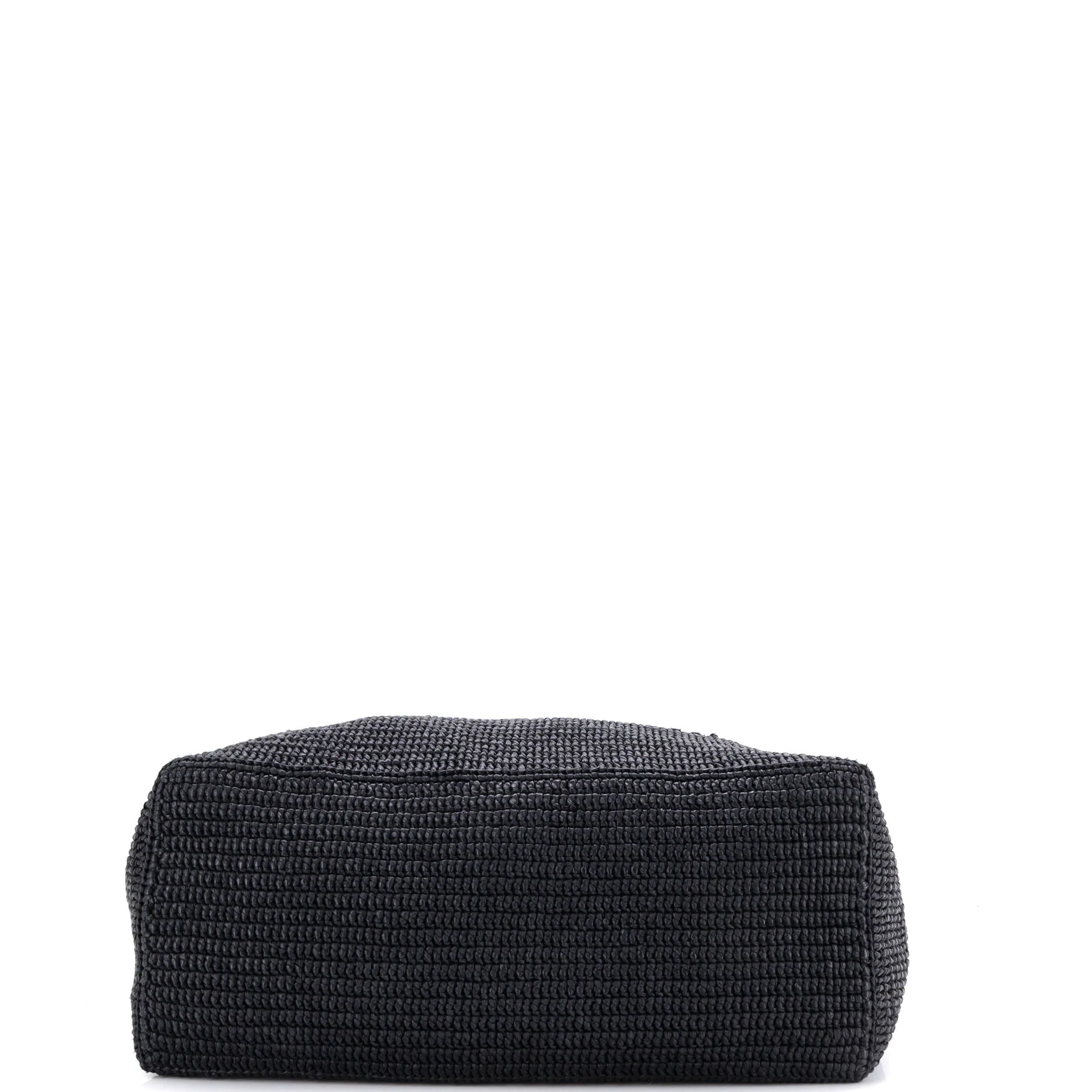 Logo Supple Tote Embroidered Raffia - Image 4