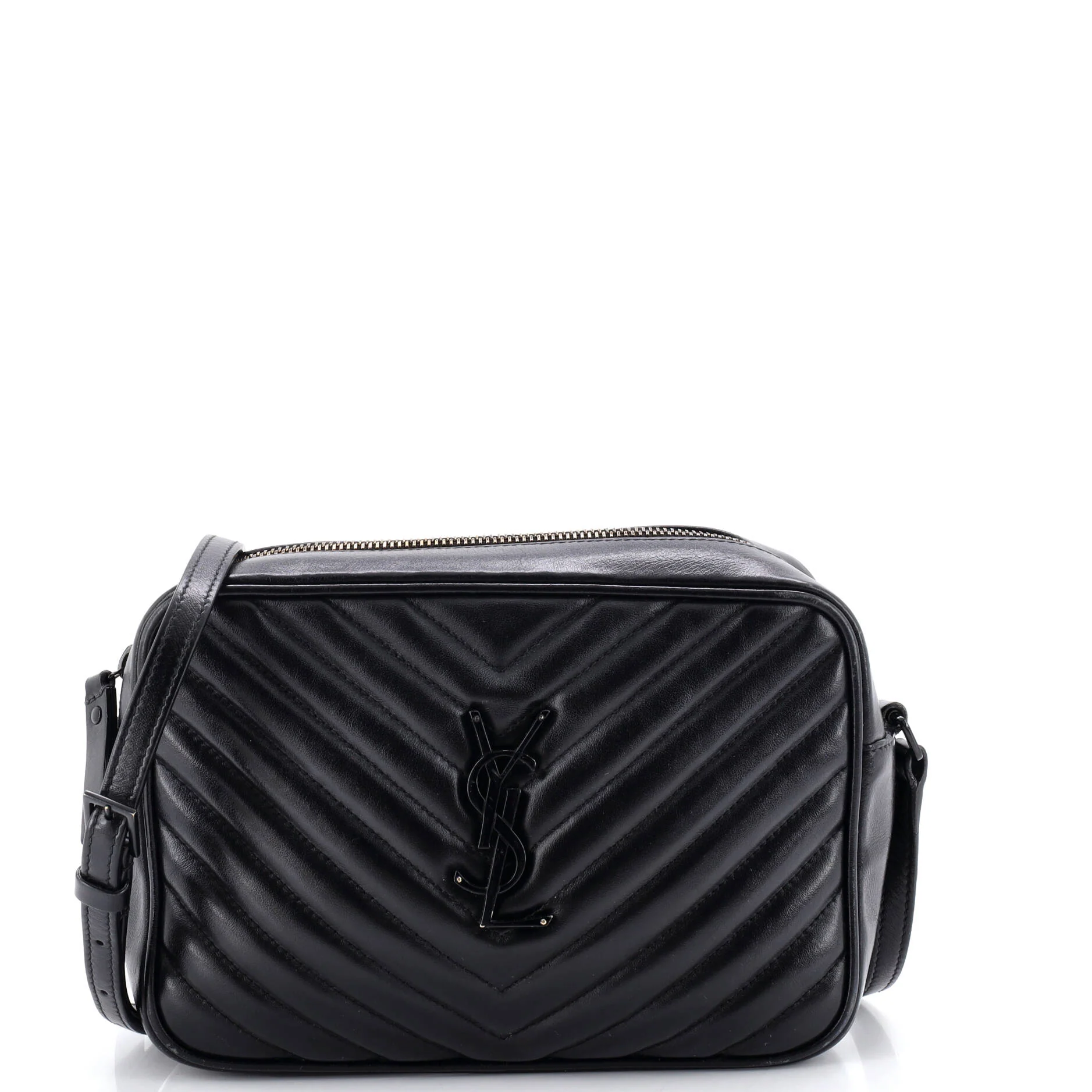 Lou Camera Bag Matelasse Chevron Leather Small