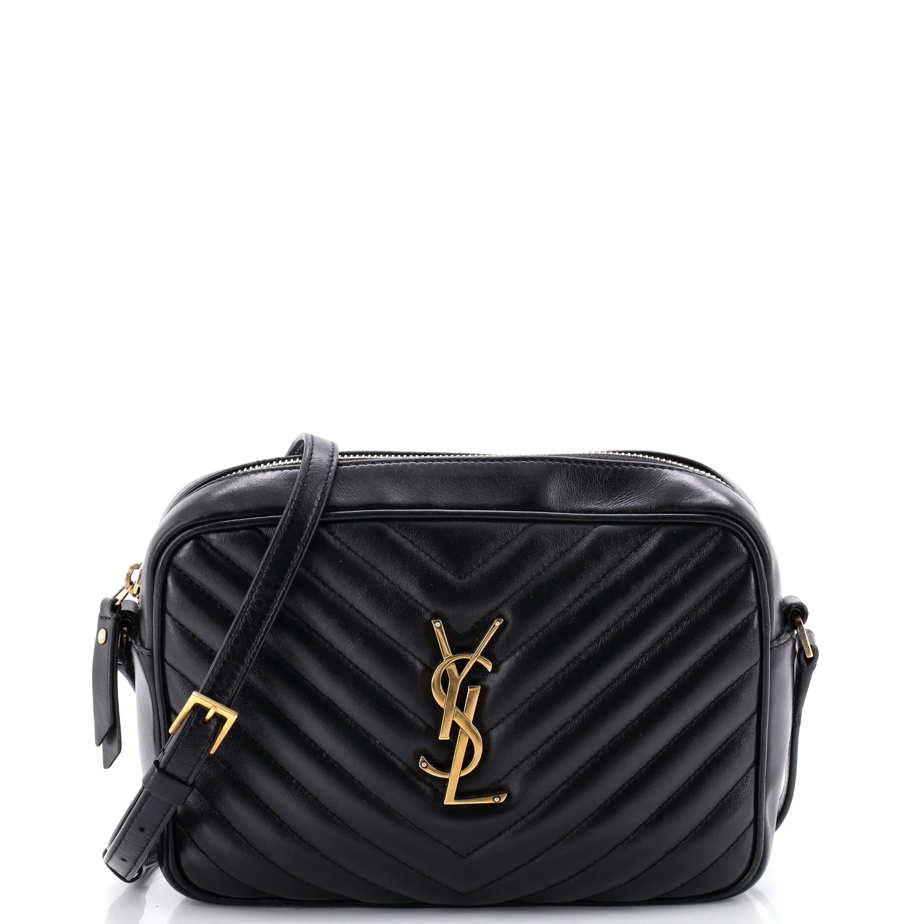 Lou Camera Bag Matelasse Chevron Leather Small