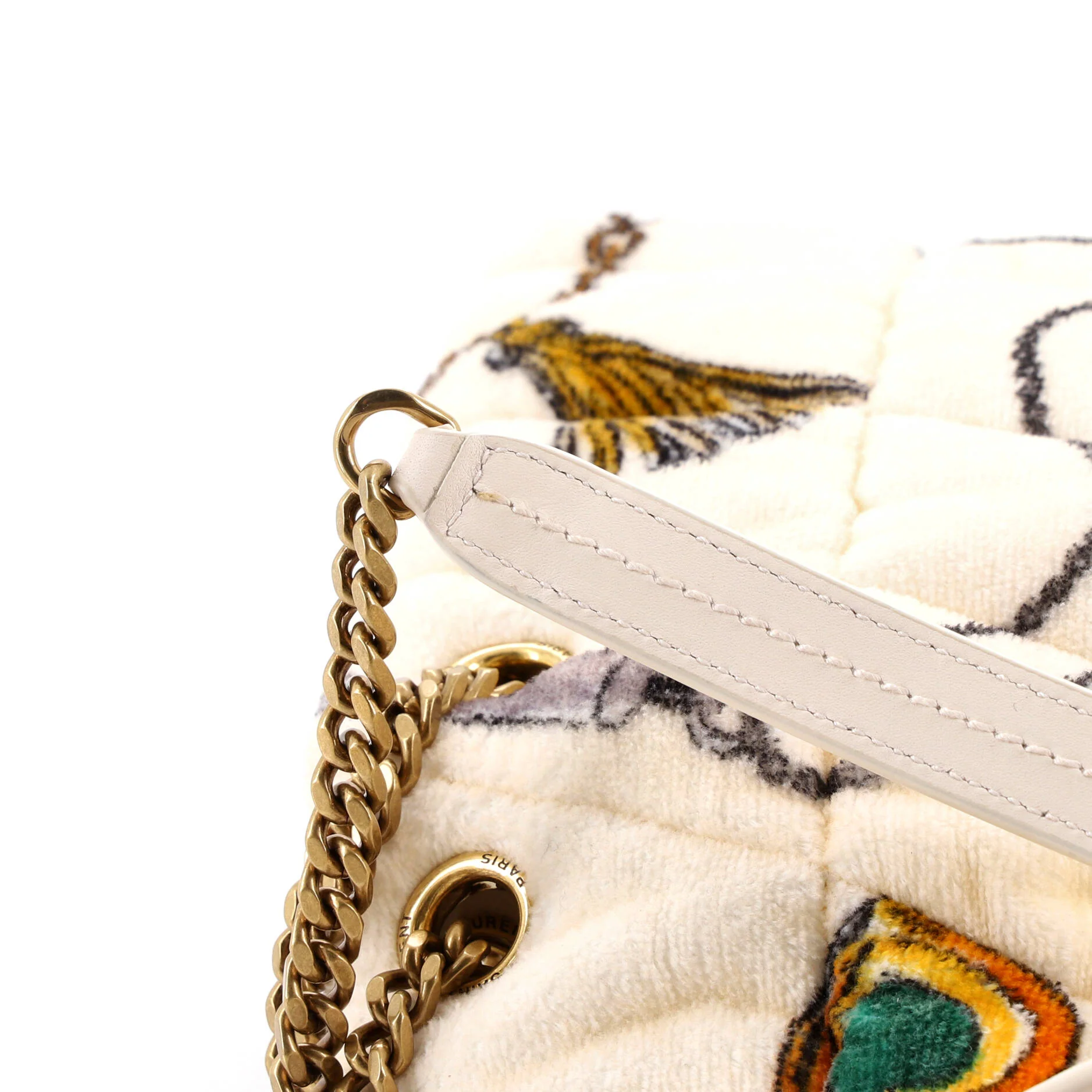 Loulou Puffer Shoulder Bag Quilted Printed Terry Cloth Small - Image 6