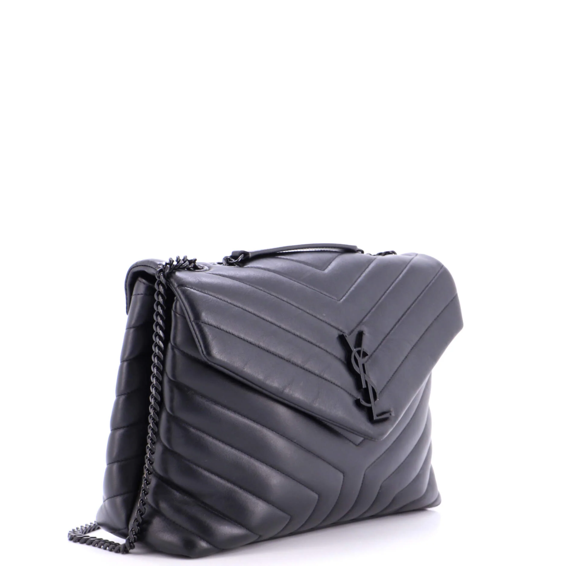 Loulou Shoulder Bag Matelasse Chevron Leather Medium - Image 2