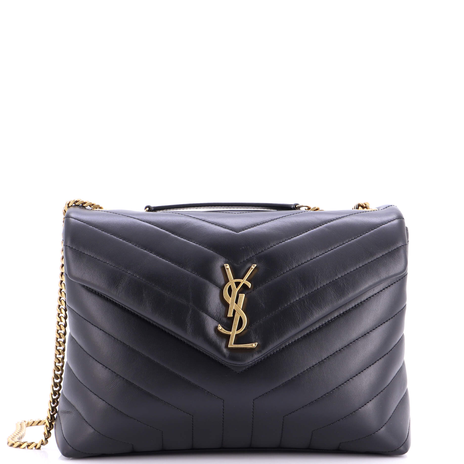 Loulou Shoulder Bag Matelasse Chevron Leather Medium
