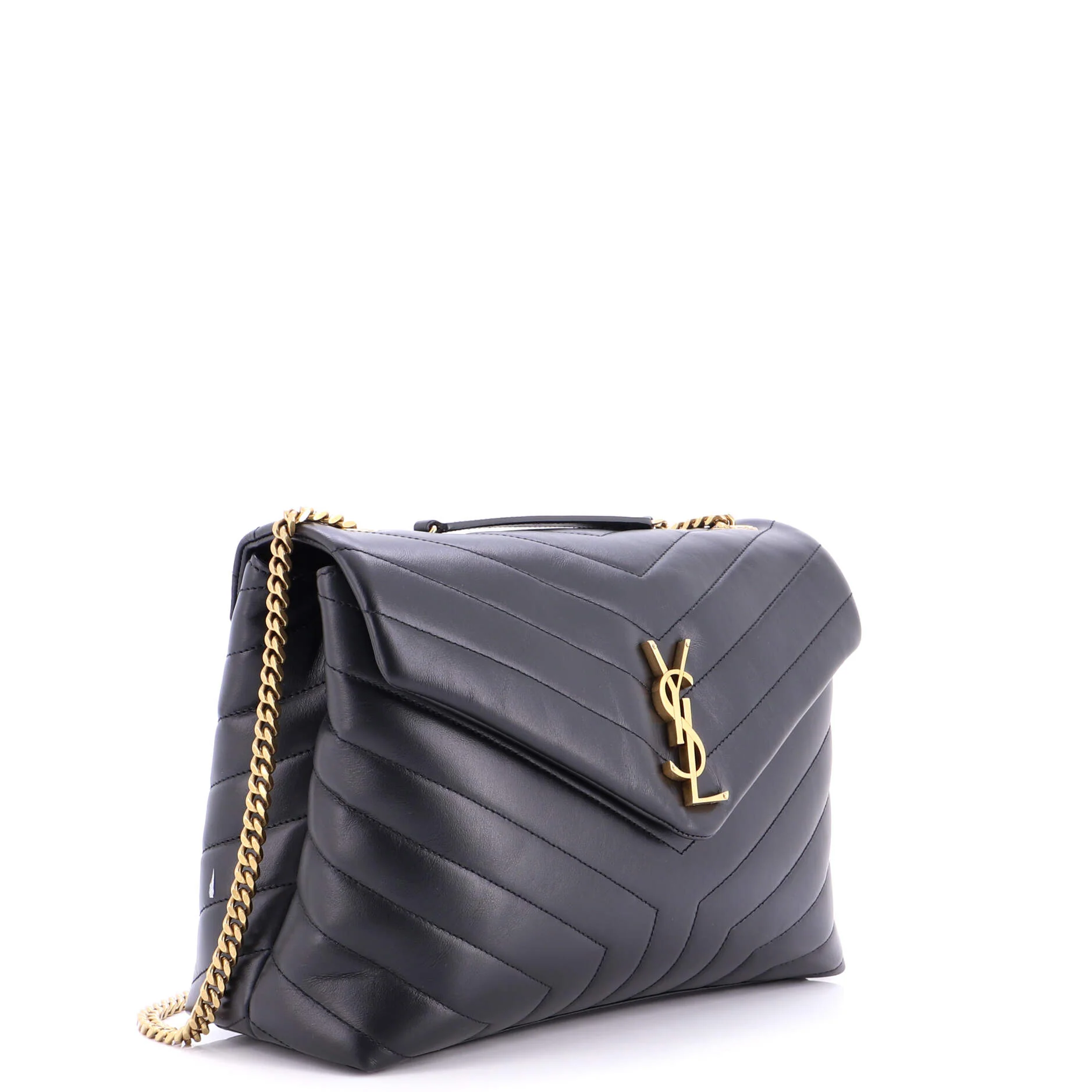 Loulou Shoulder Bag Matelasse Chevron Leather Medium - Image 2