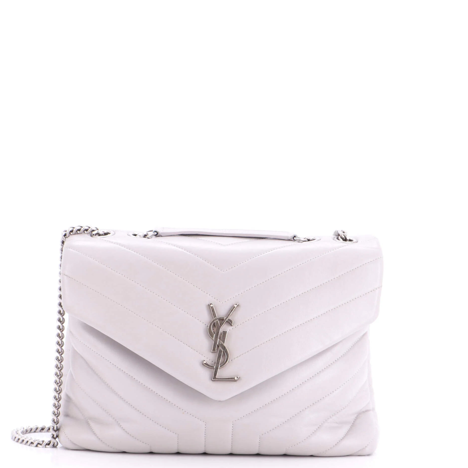 Loulou Shoulder Bag Matelasse Chevron Leather Medium