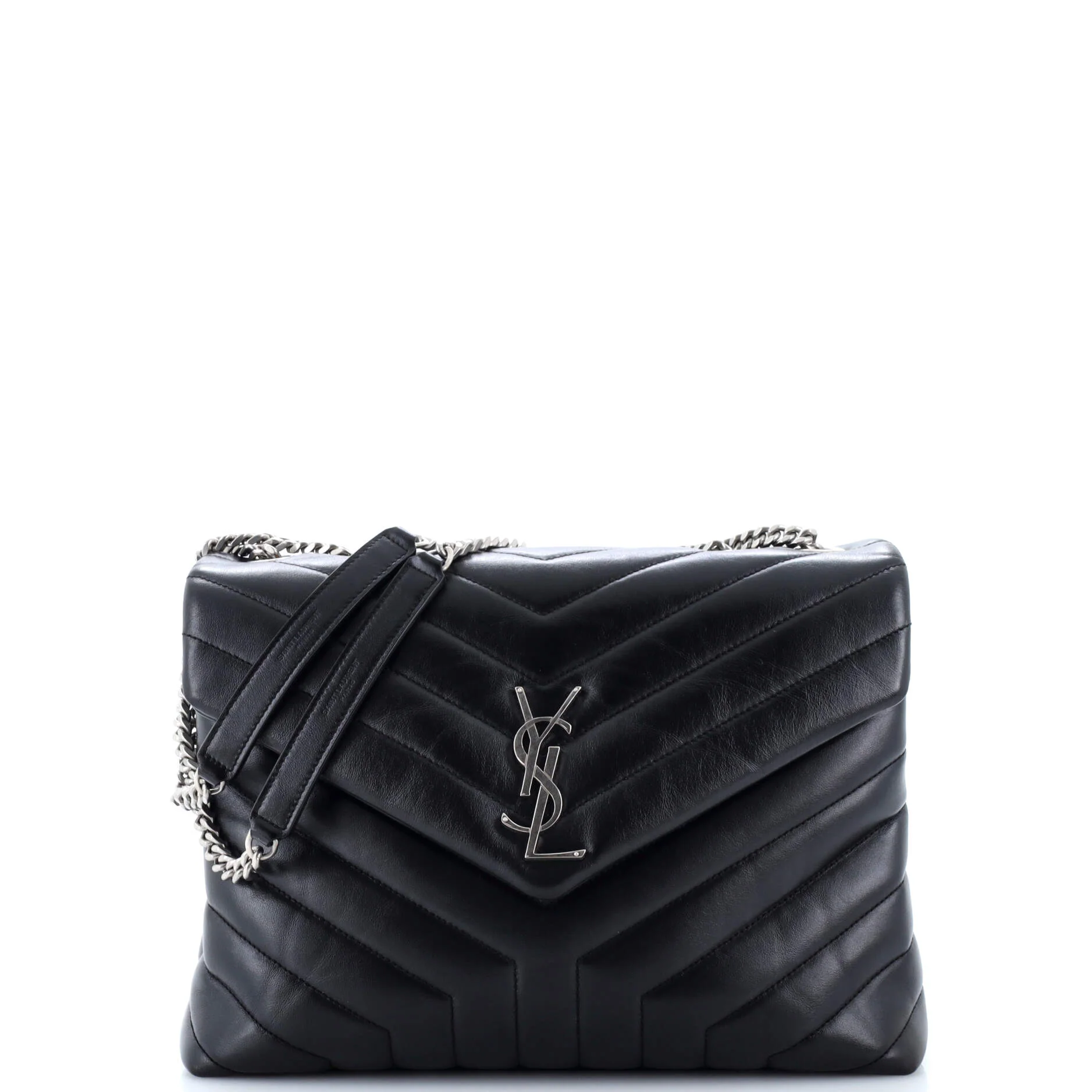 Loulou Shoulder Bag Matelasse Chevron Leather Medium