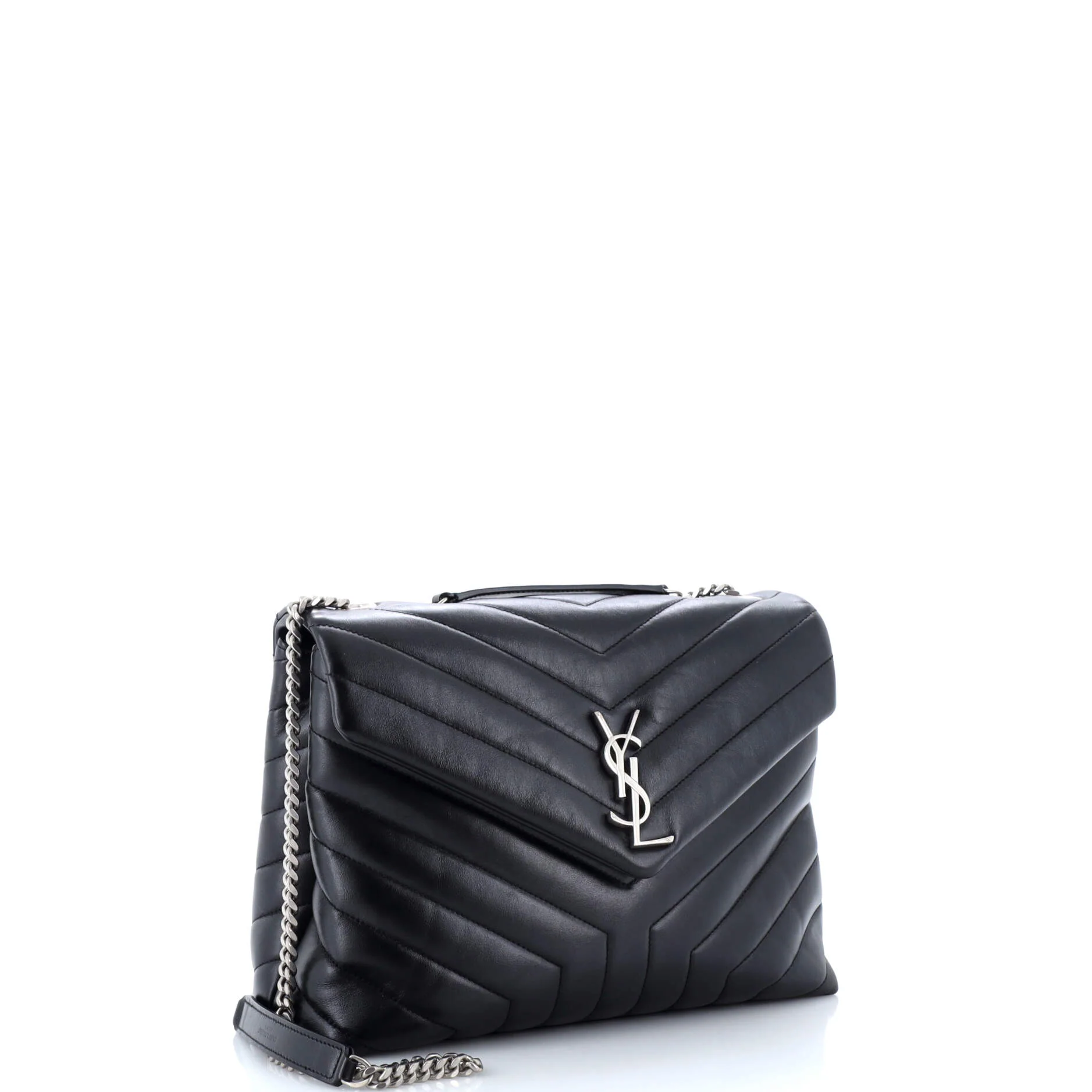 Loulou Shoulder Bag Matelasse Chevron Leather Medium - Image 2