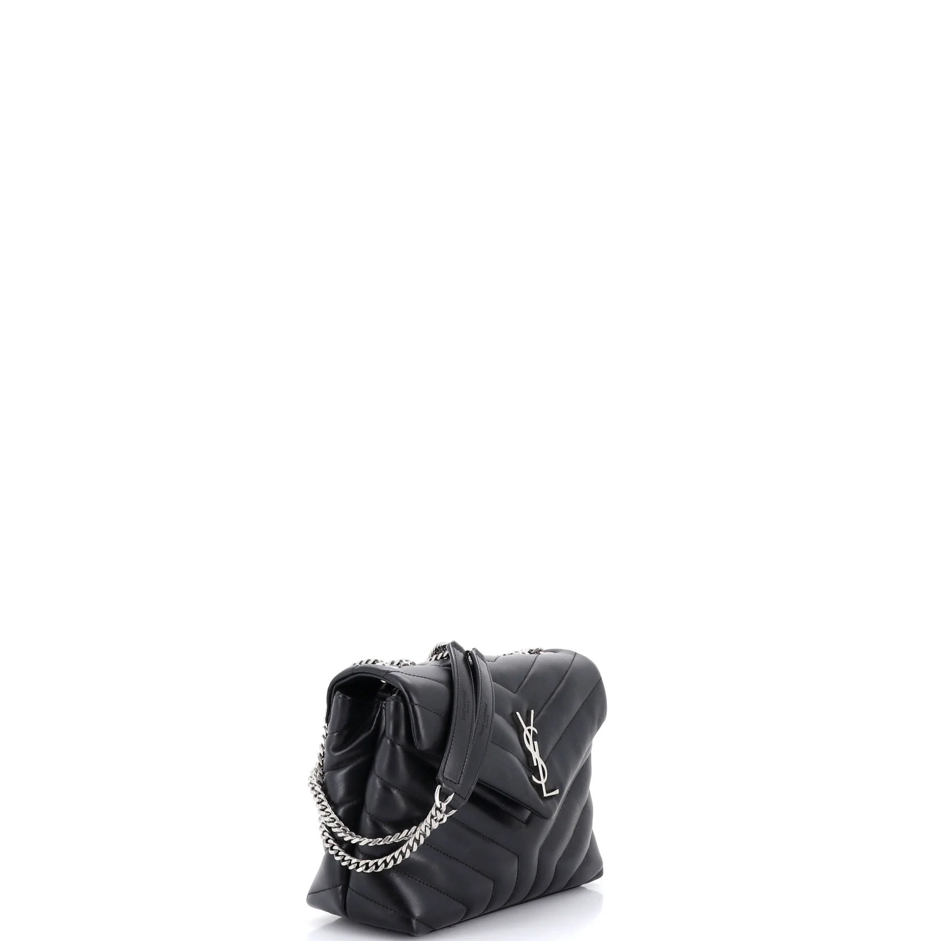 Loulou Shoulder Bag Matelasse Chevron Leather Small - Image 2