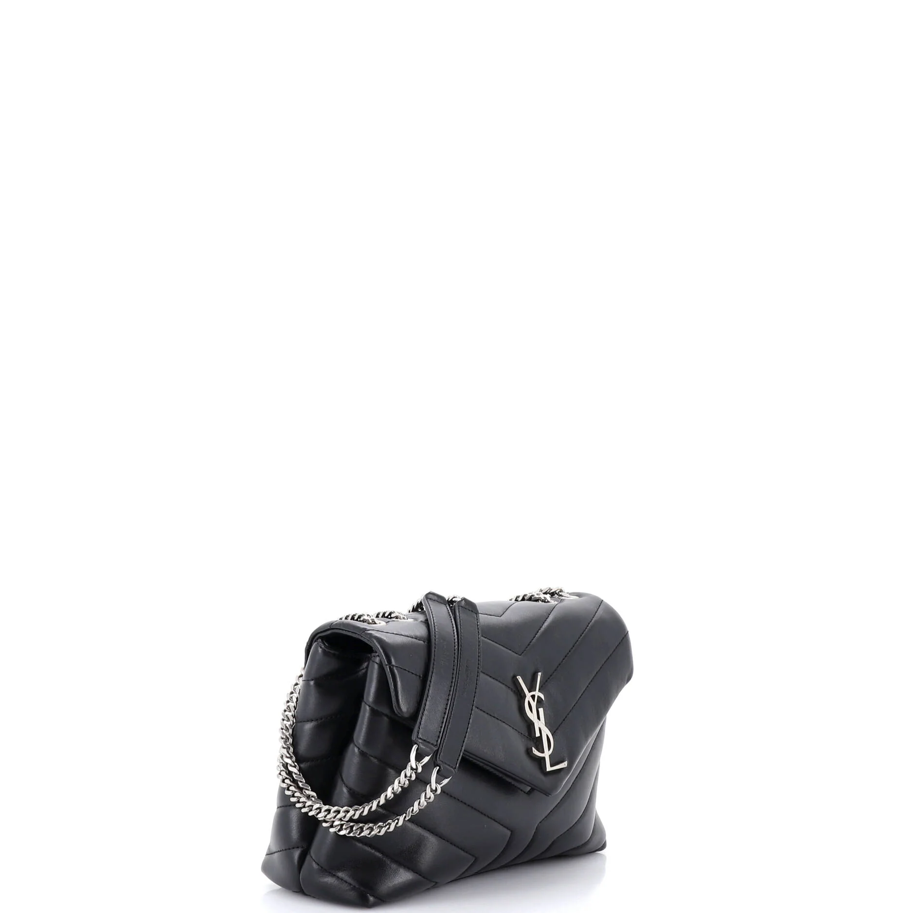 Loulou Shoulder Bag Matelasse Chevron Leather Small - Image 2