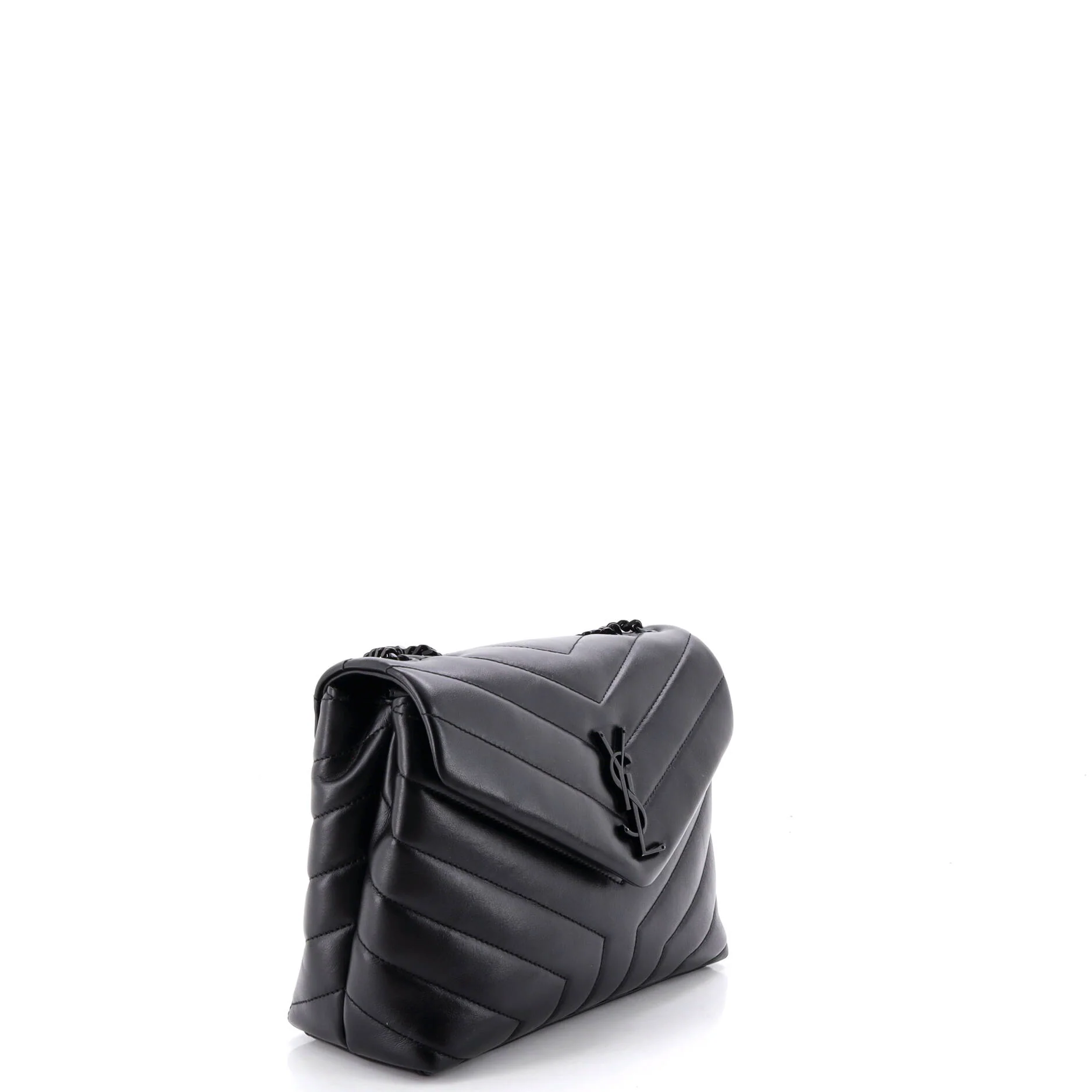 Loulou Shoulder Bag Matelasse Chevron Leather Small - Image 2