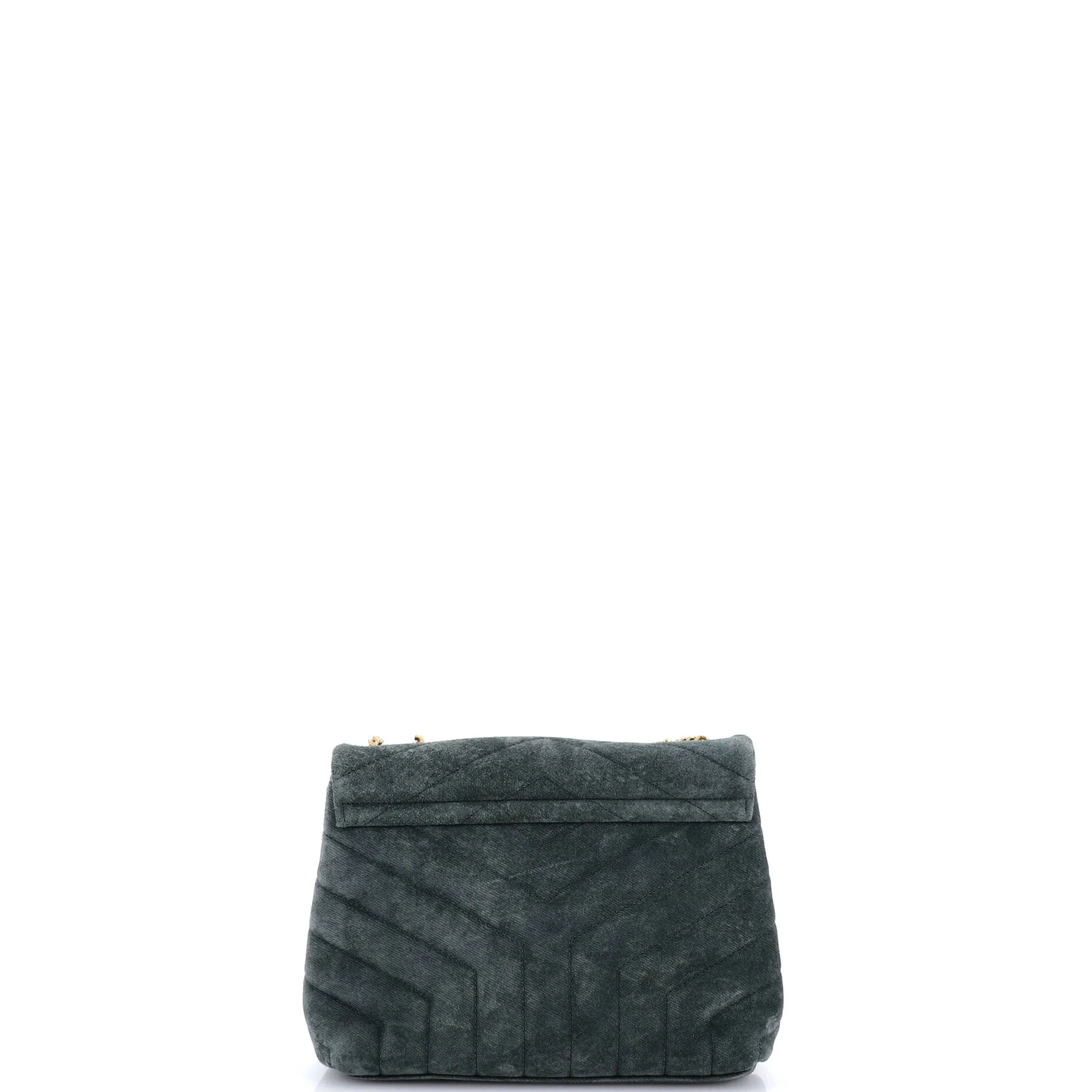 Loulou Shoulder Bag Matelasse Chevron Suede Small - Image 3
