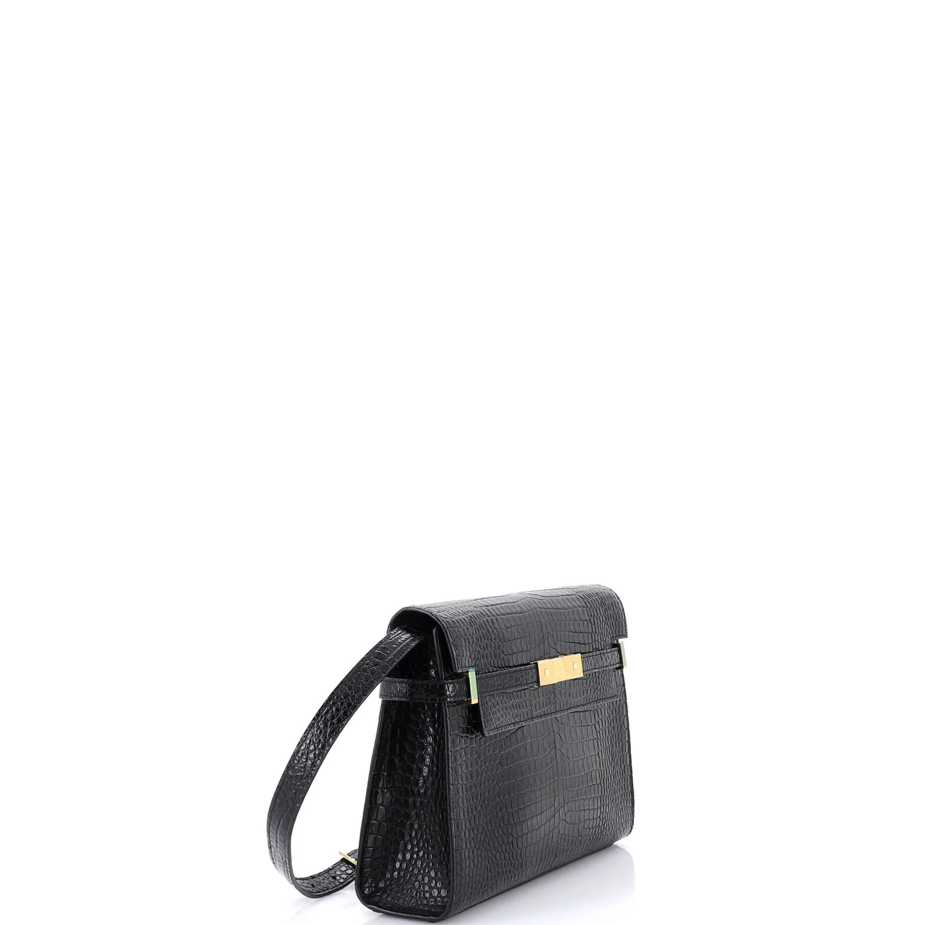 Manhattan Shoulder Bag Crocodile Embossed Leather Medium - Image 2