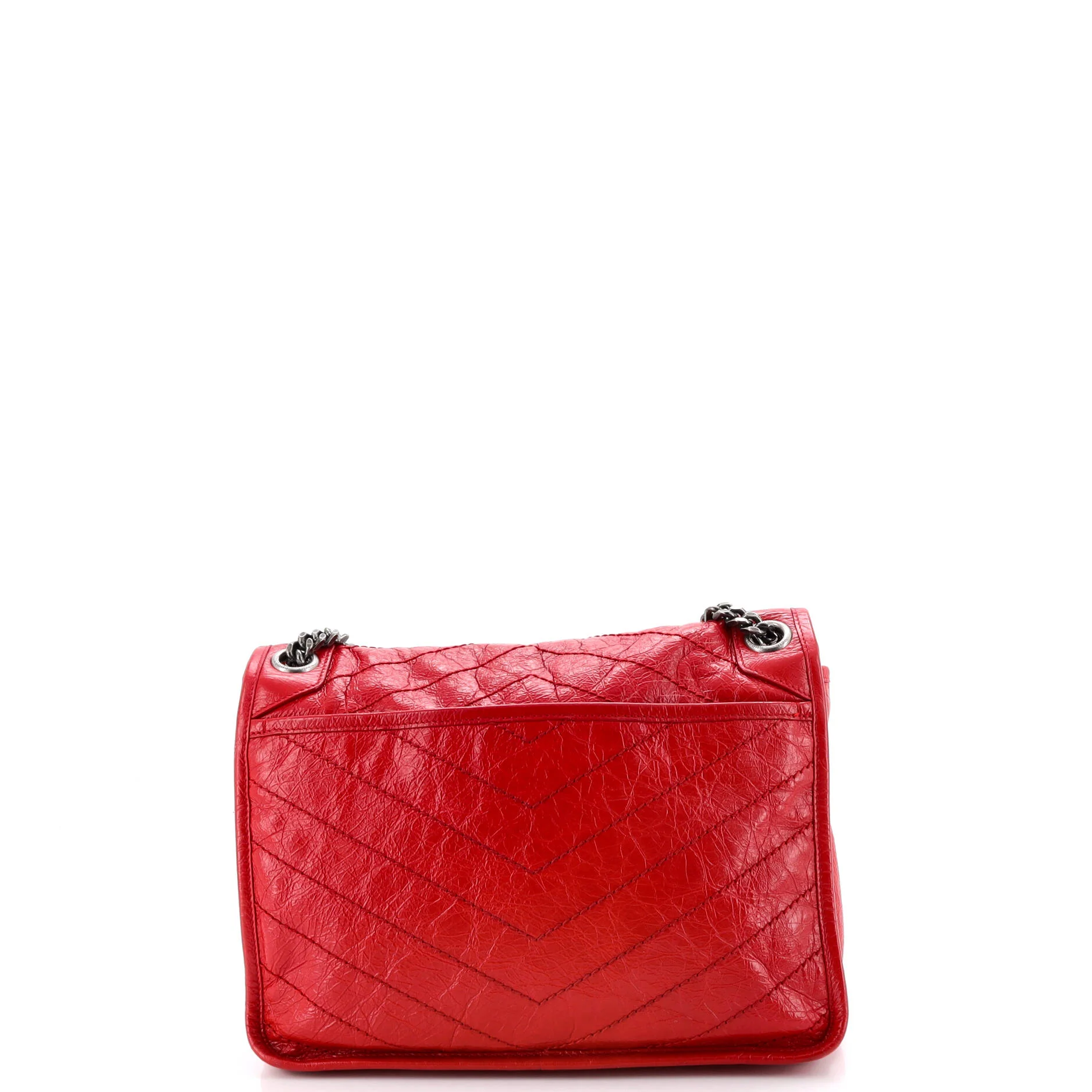 Niki Chain Flap Bag Matelasse Chevron Leather Medium - Image 3