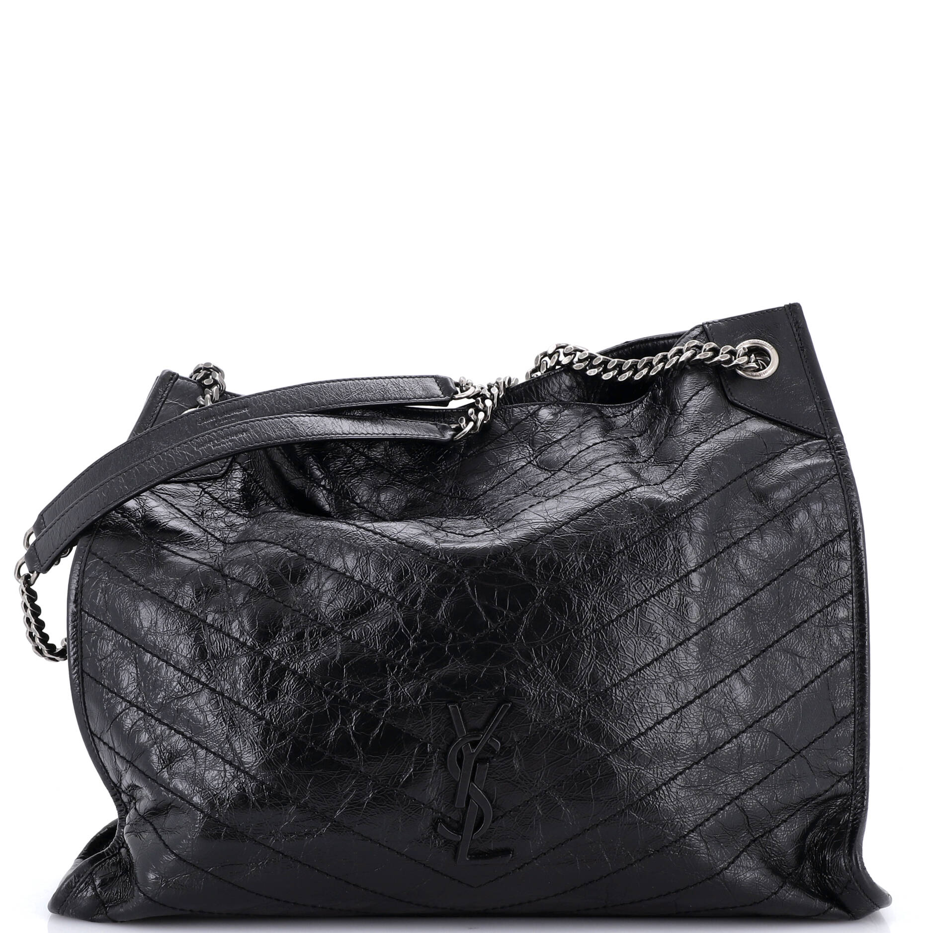 Niki Shopping Tote Matelasse Chevron Leather Large