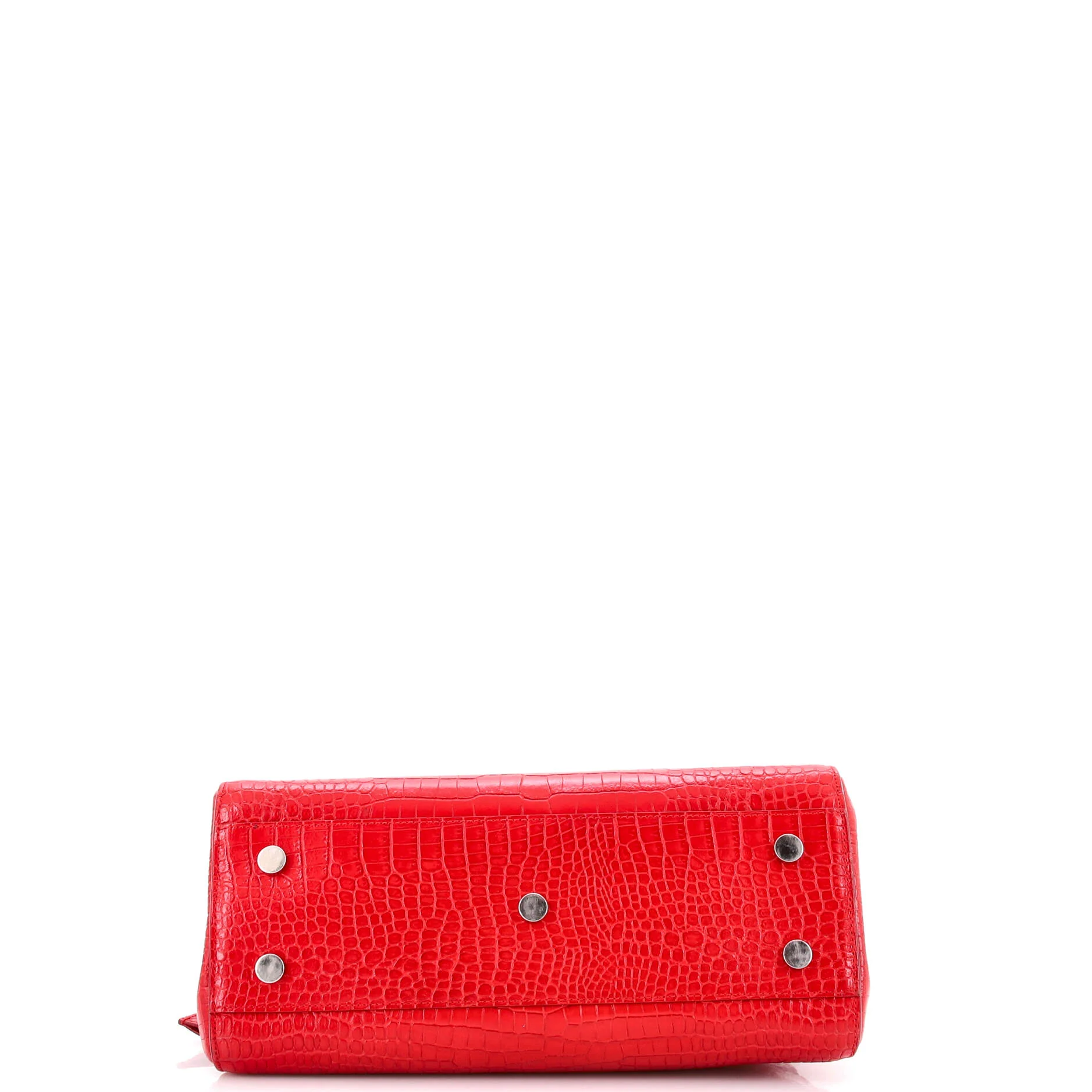 Rive Gauche Cabas Crocodile Embossed Leather Small - Image 4