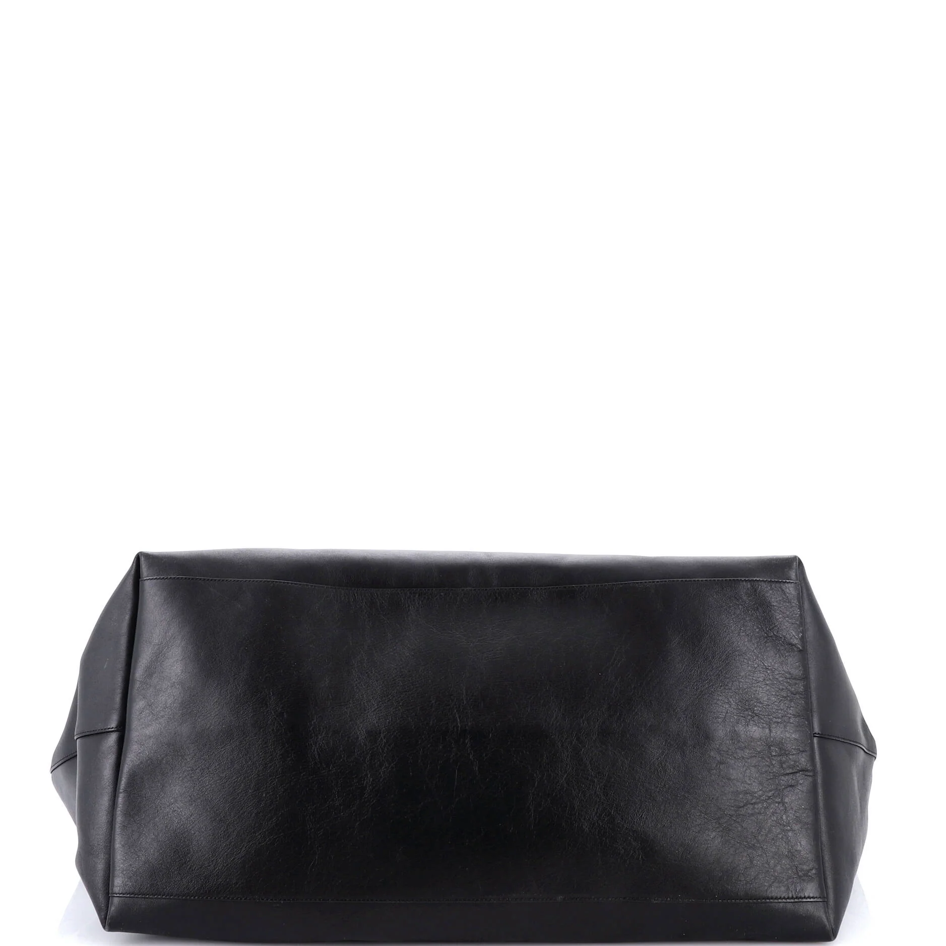 Rive Gauche Shopper Tote Embossed Leather Maxi - Image 4