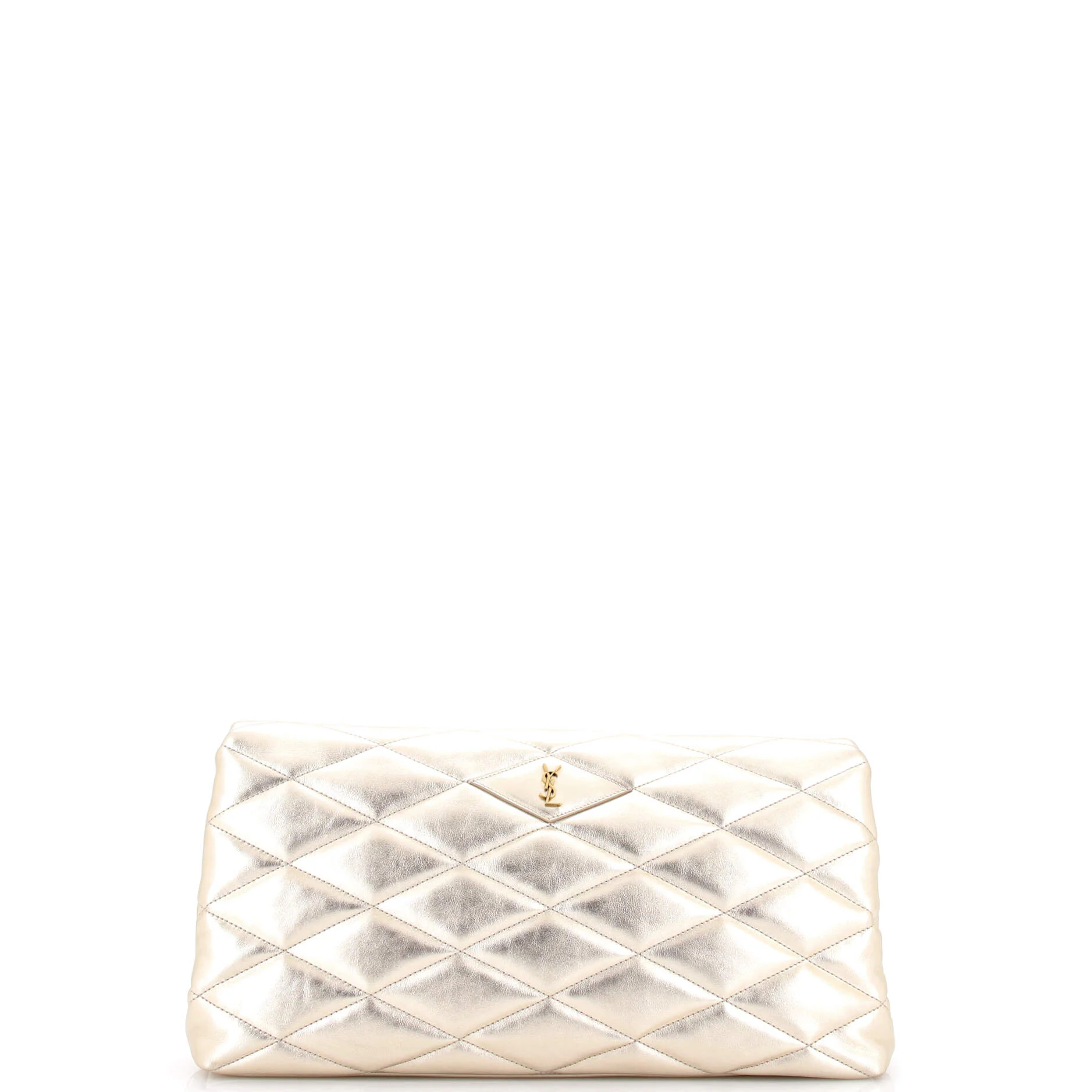 Sade Puffer Envelope Clutch Quilted Leather Large - Image 3