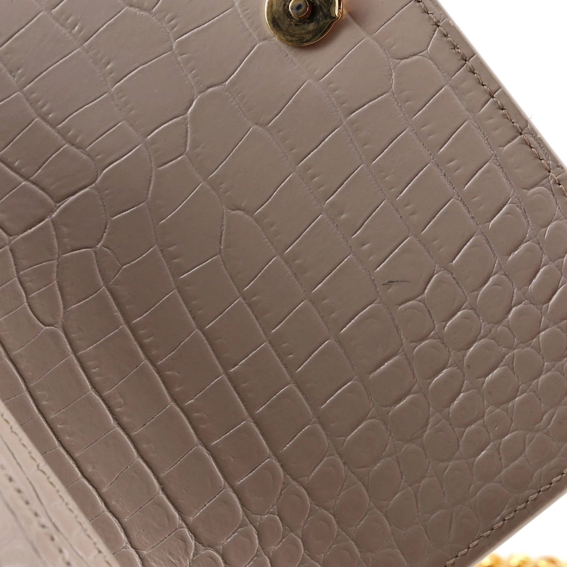 Sunset Crossbody Bag Crocodile Embossed Leather Medium - Image 6