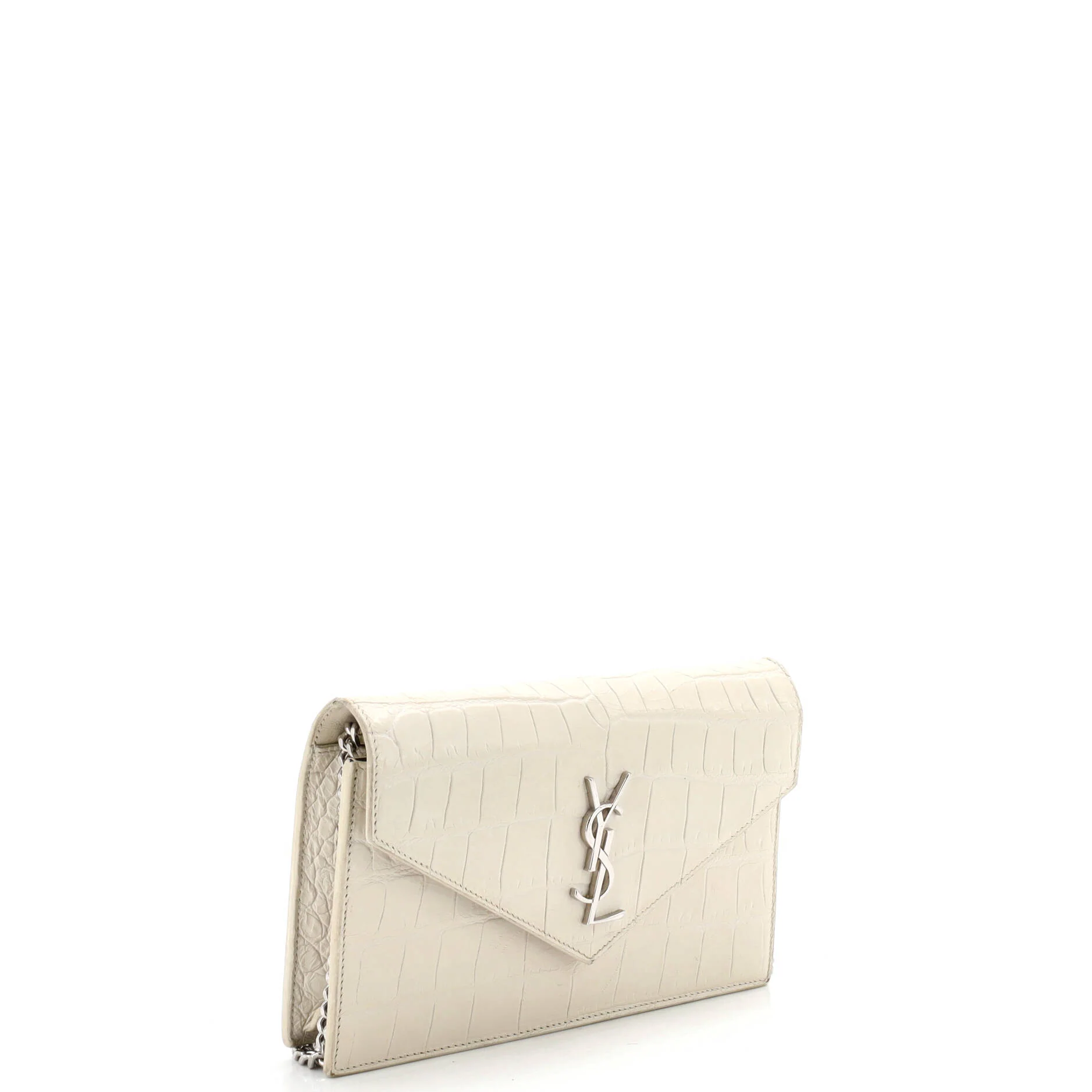 Uptown Chain Wallet Crocodile Embossed Leather - Image 2