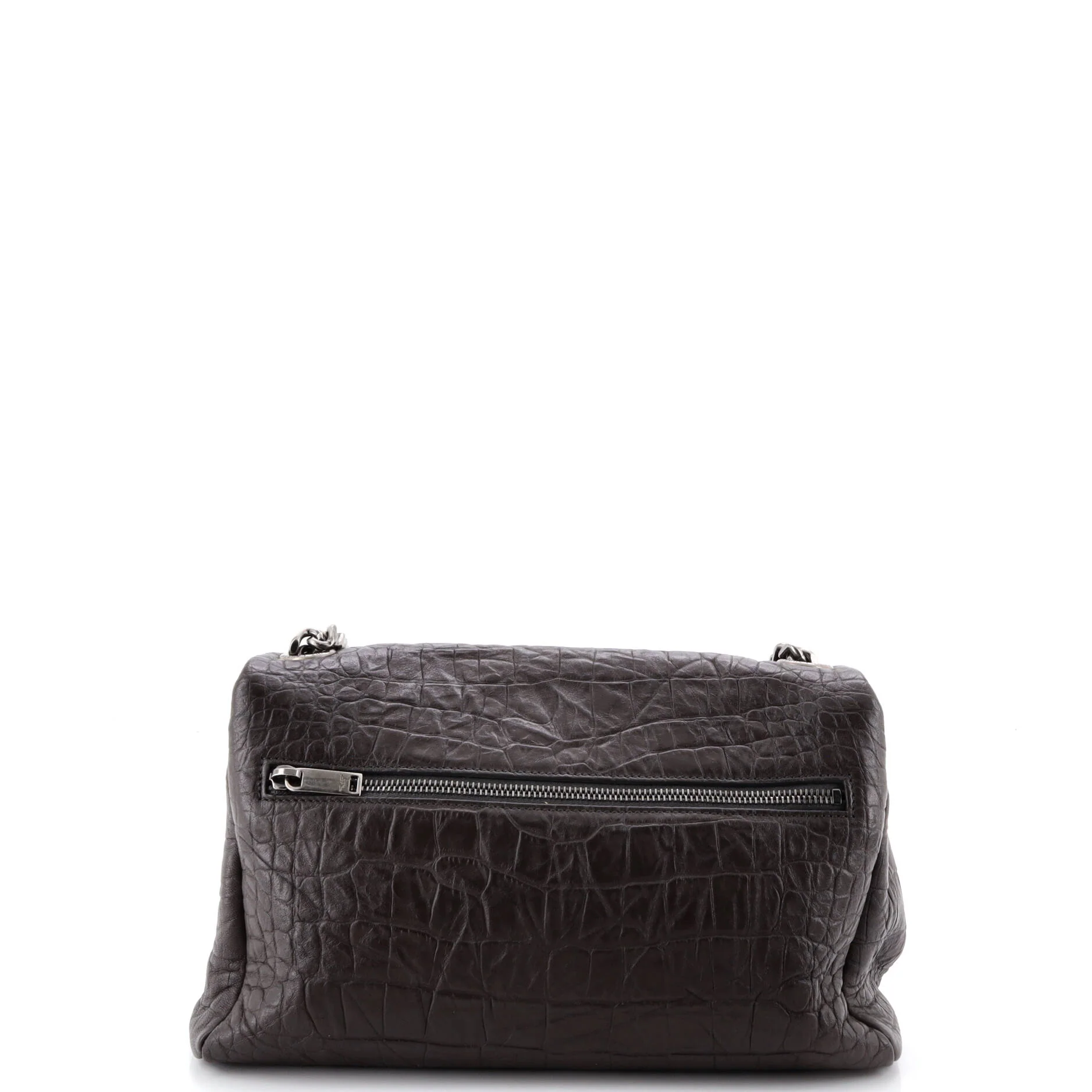 West Hollywood Shoulder Bag Crocodile Embossed Leather Medium - Image 3
