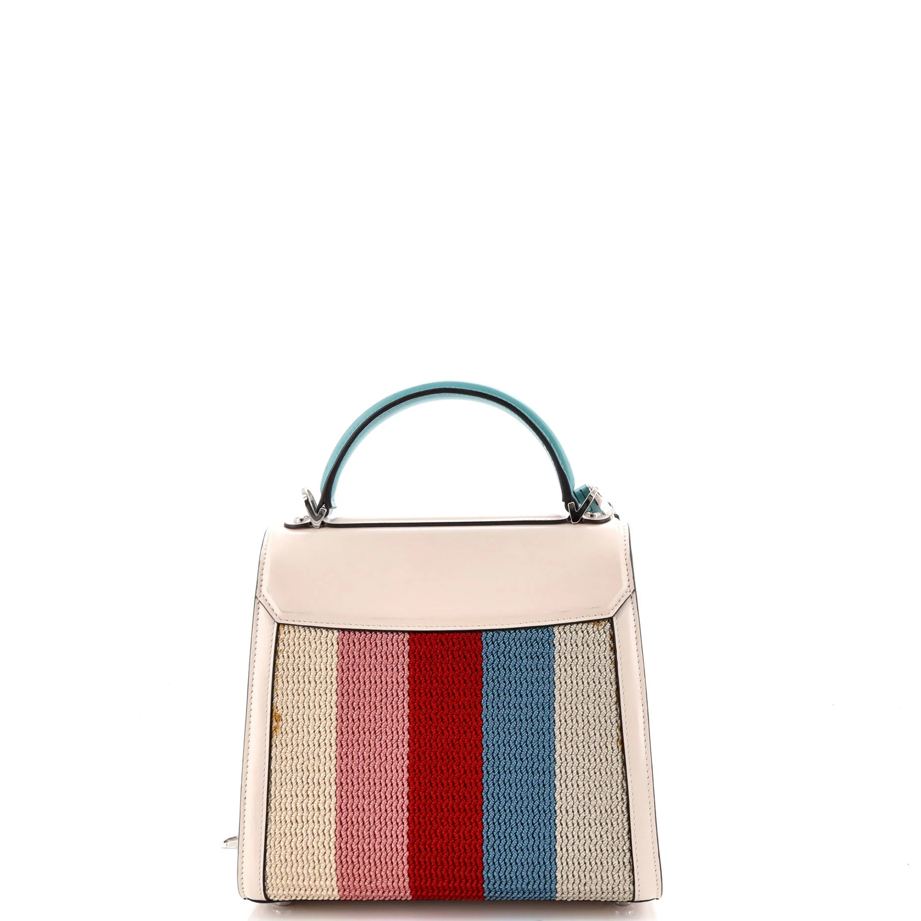 Boxyz Top Handle Bag Leather with Strpe Cord Medium - Image 3