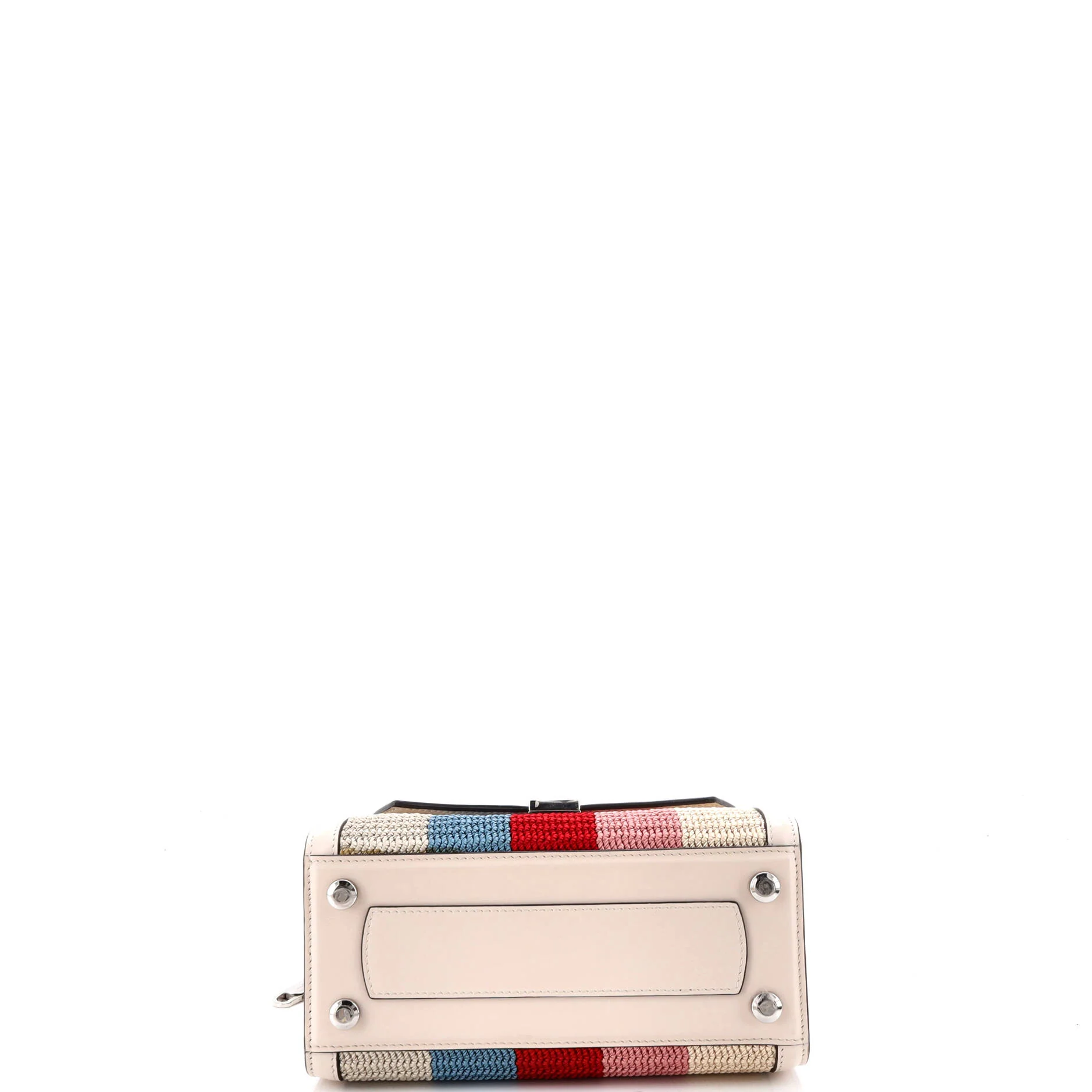 Boxyz Top Handle Bag Leather with Strpe Cord Medium - Image 4