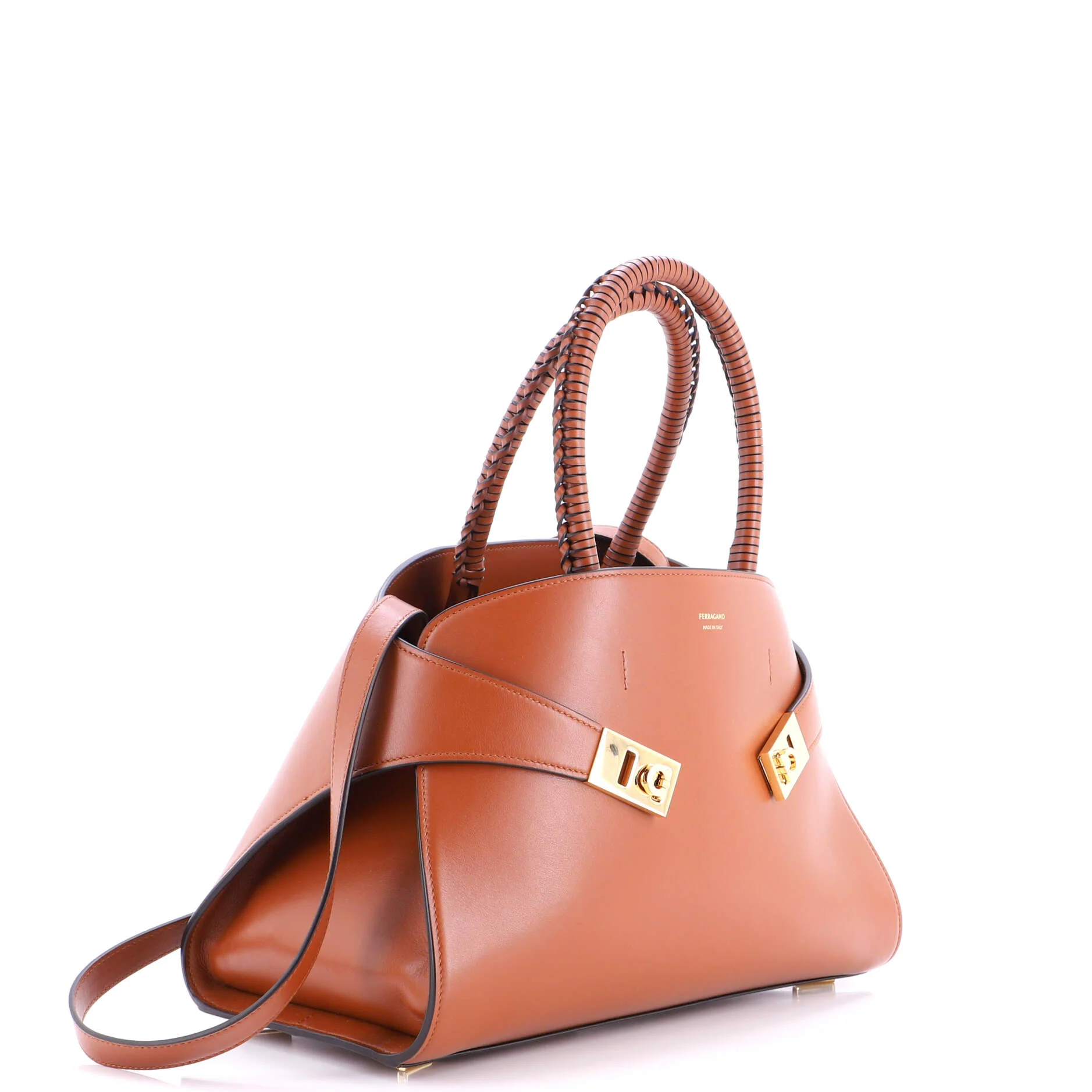Hug Top Handle Bag Leather Small - Image 2
