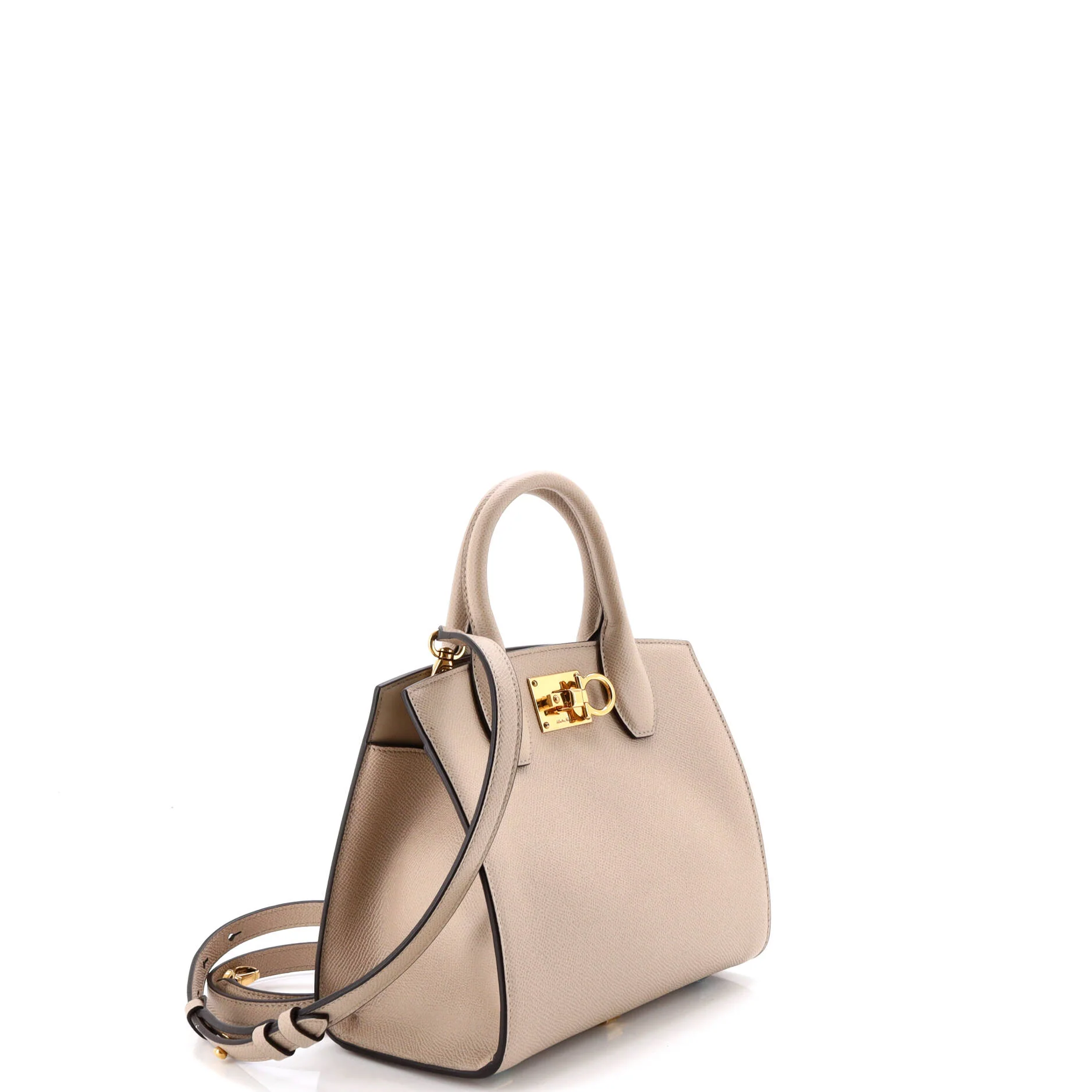 Studio Top Handle Box Bag Leather Small - Image 2