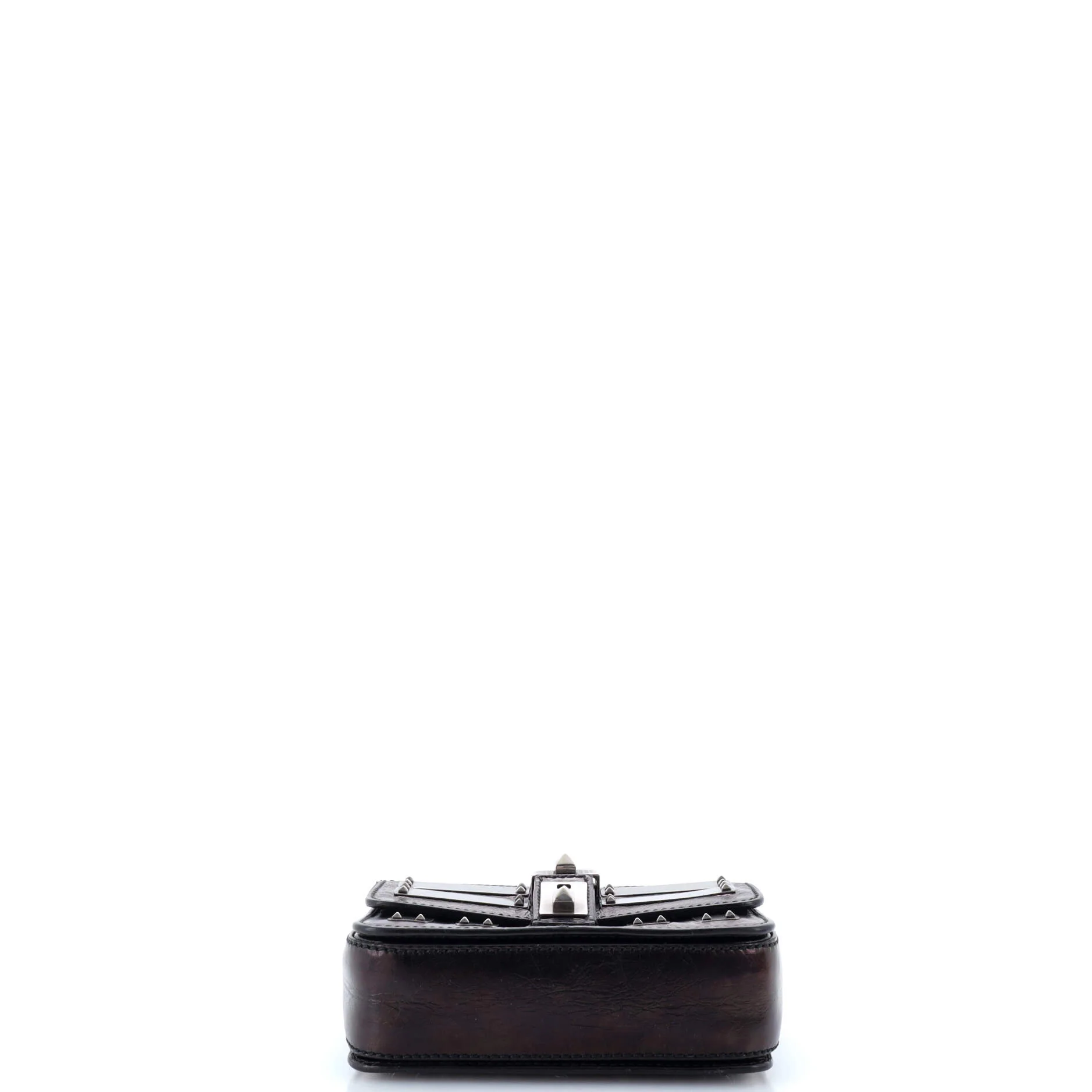 B-Rockstud Shoulder Bag Glazed Leather with Metal Embellishment Micro - Image 4