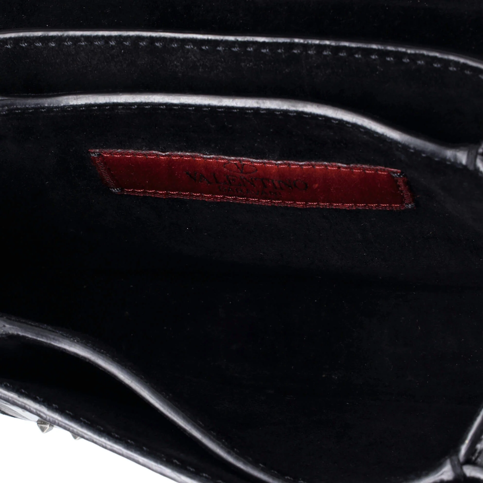 B-Rockstud Shoulder Bag Glazed Leather with Metal Embellishment Micro - Image 5