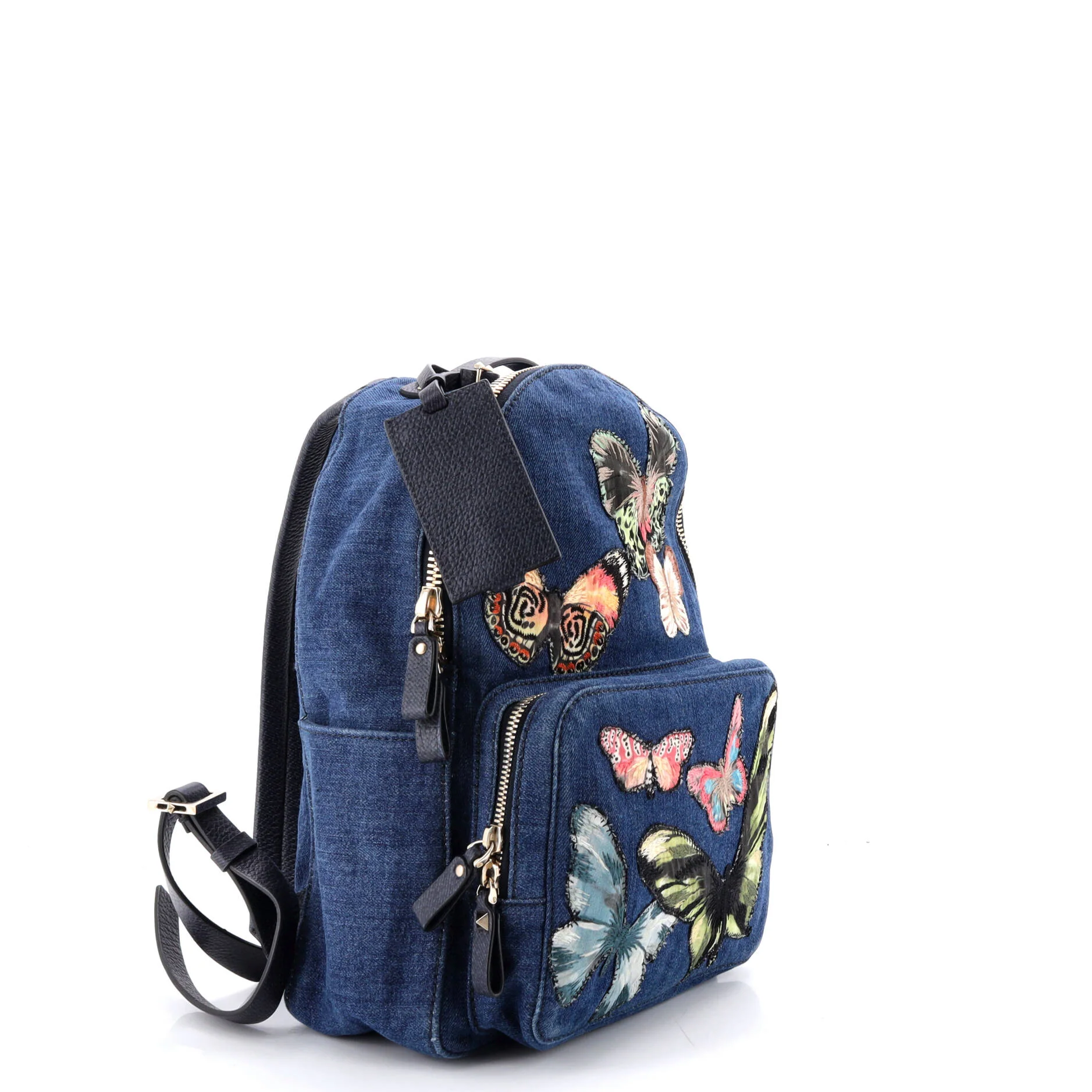 Backpack Denim with Butterfly Applique Medium - Image 2