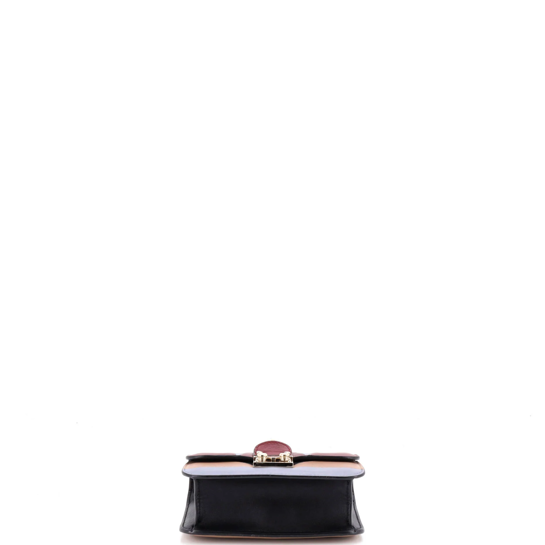 Glam Lock Shoulder Bag Geometric Color Block Leather Mini - Image 4