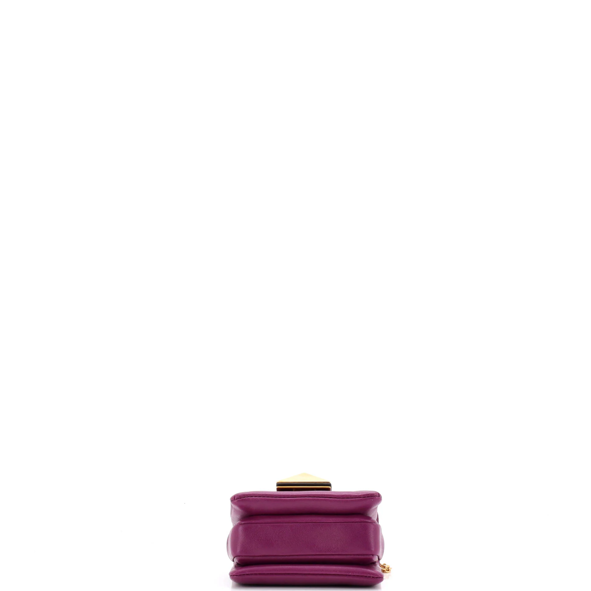 One Stud Chain Flap Bag Leather Micro - Image 4
