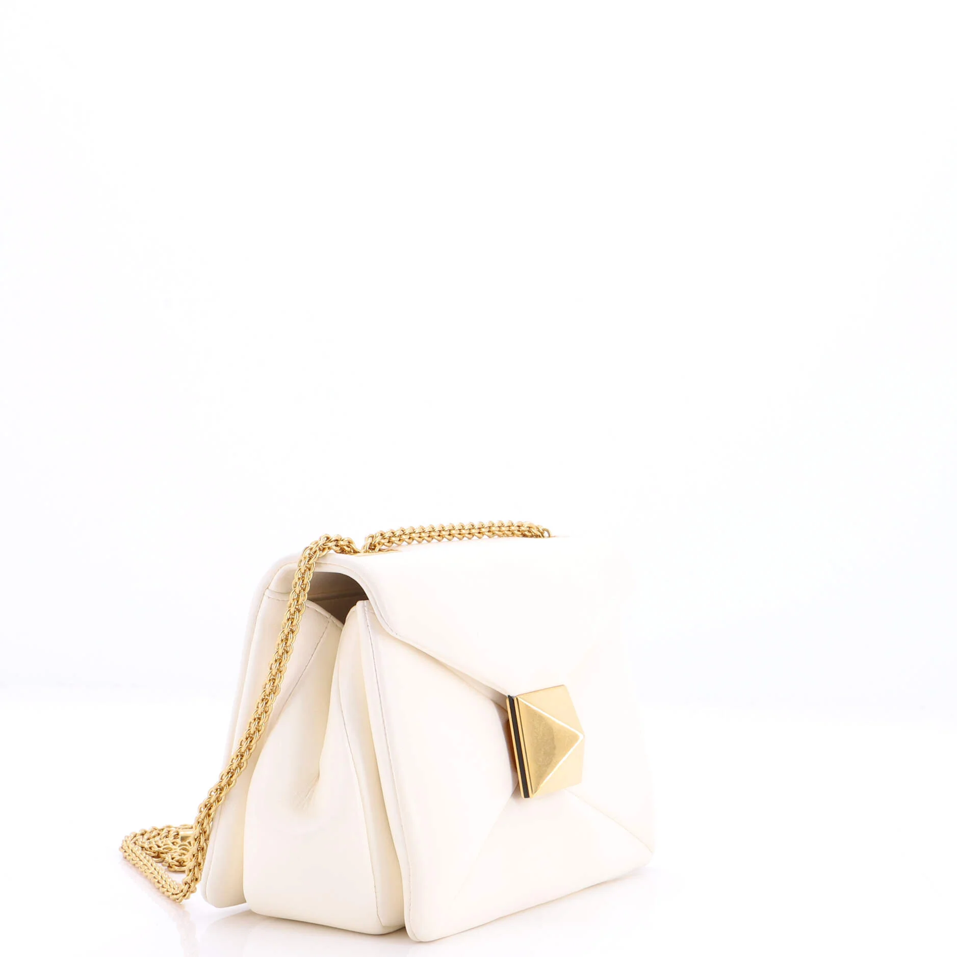 One Stud Chain Flap Bag Leather Small - Image 2