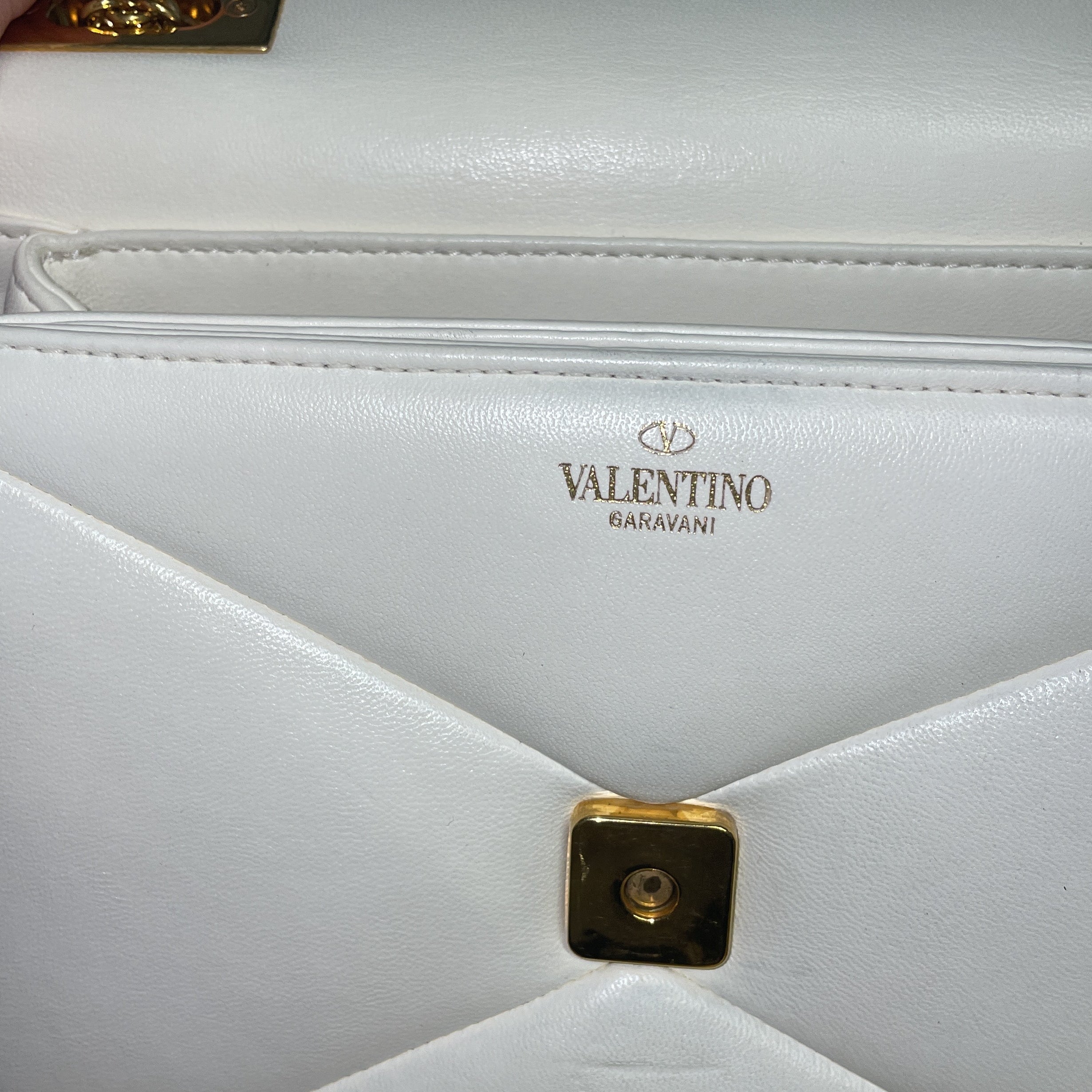 One Stud Chain Flap Bag Leather Small - Image 6