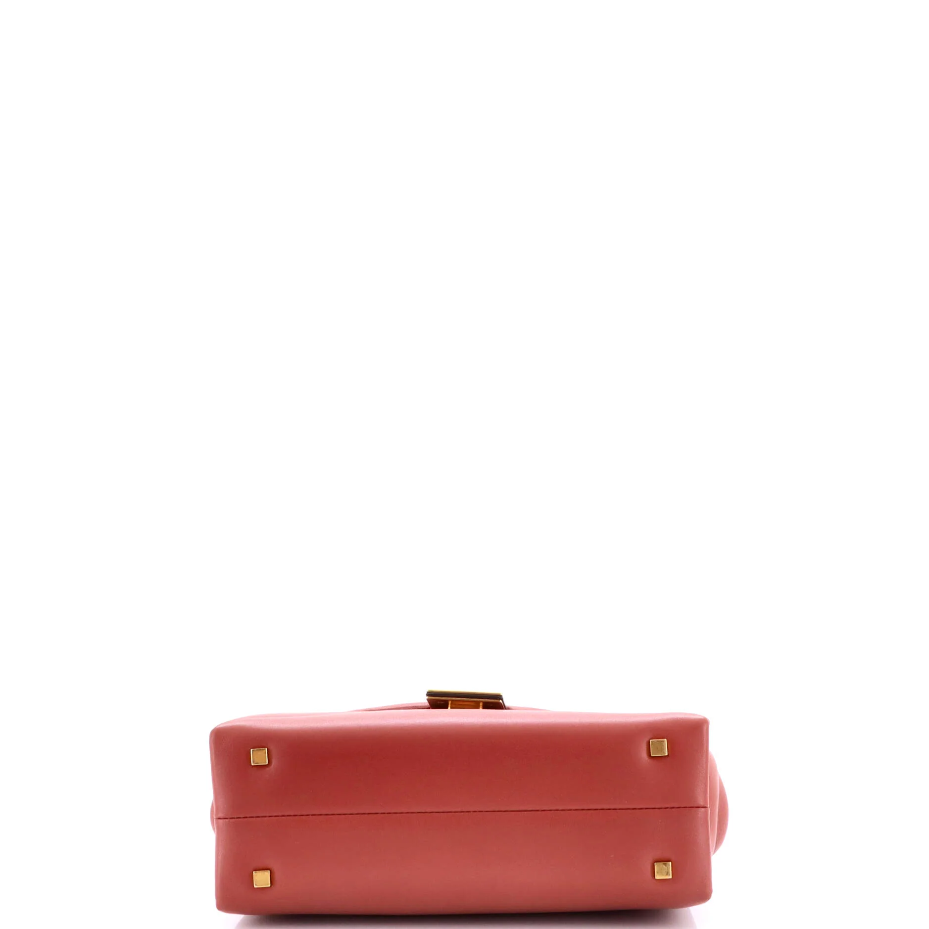 One Stud Top Handle Flap Bag Leather Small - Image 4