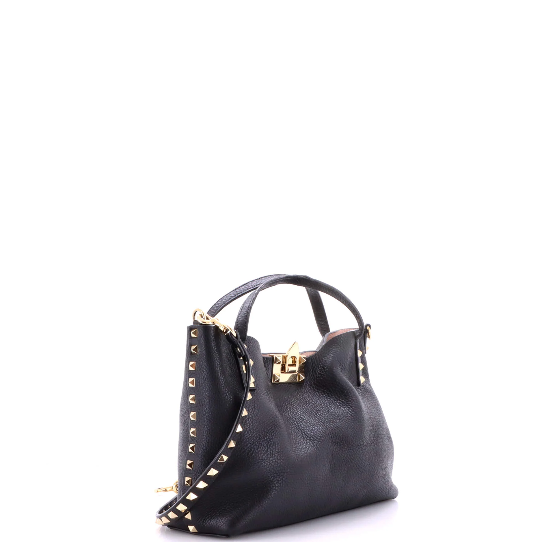 Rockstud Convertible Flip Lock Tote Leather Small - Image 3