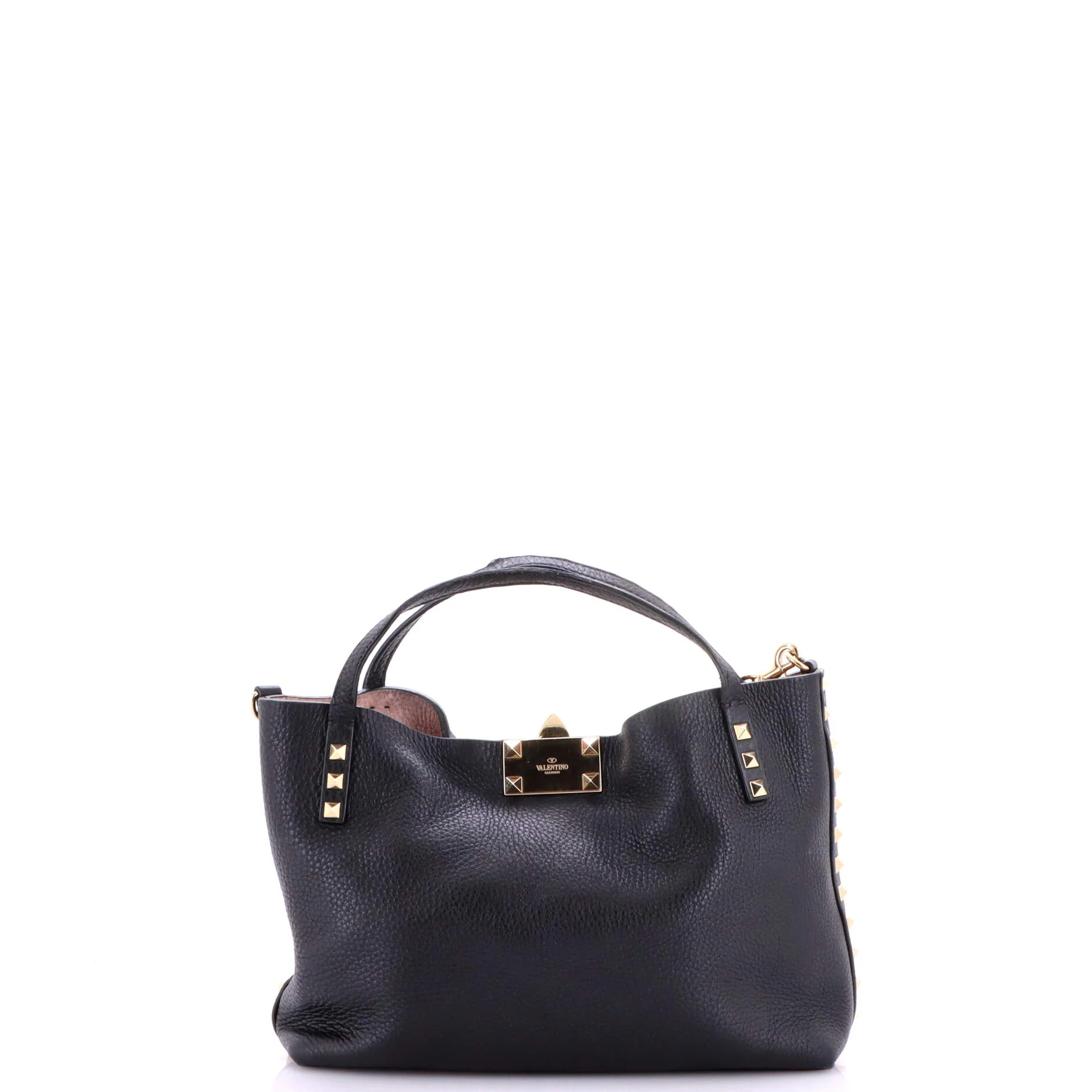 Rockstud Convertible Flip Lock Tote Leather Small - Image 4