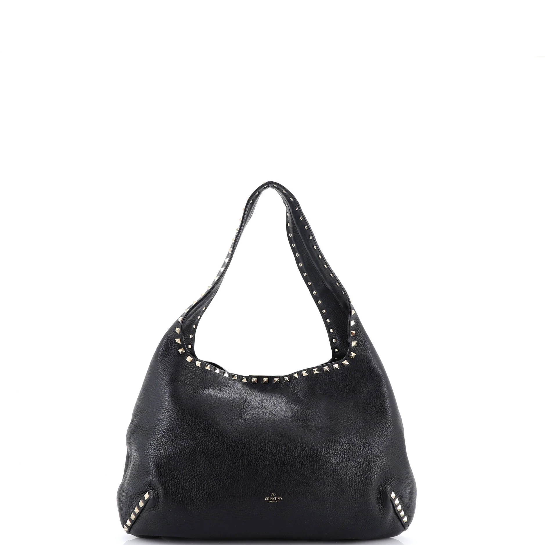 Rockstud Flip Lock Hobo Leather Large - Image 3