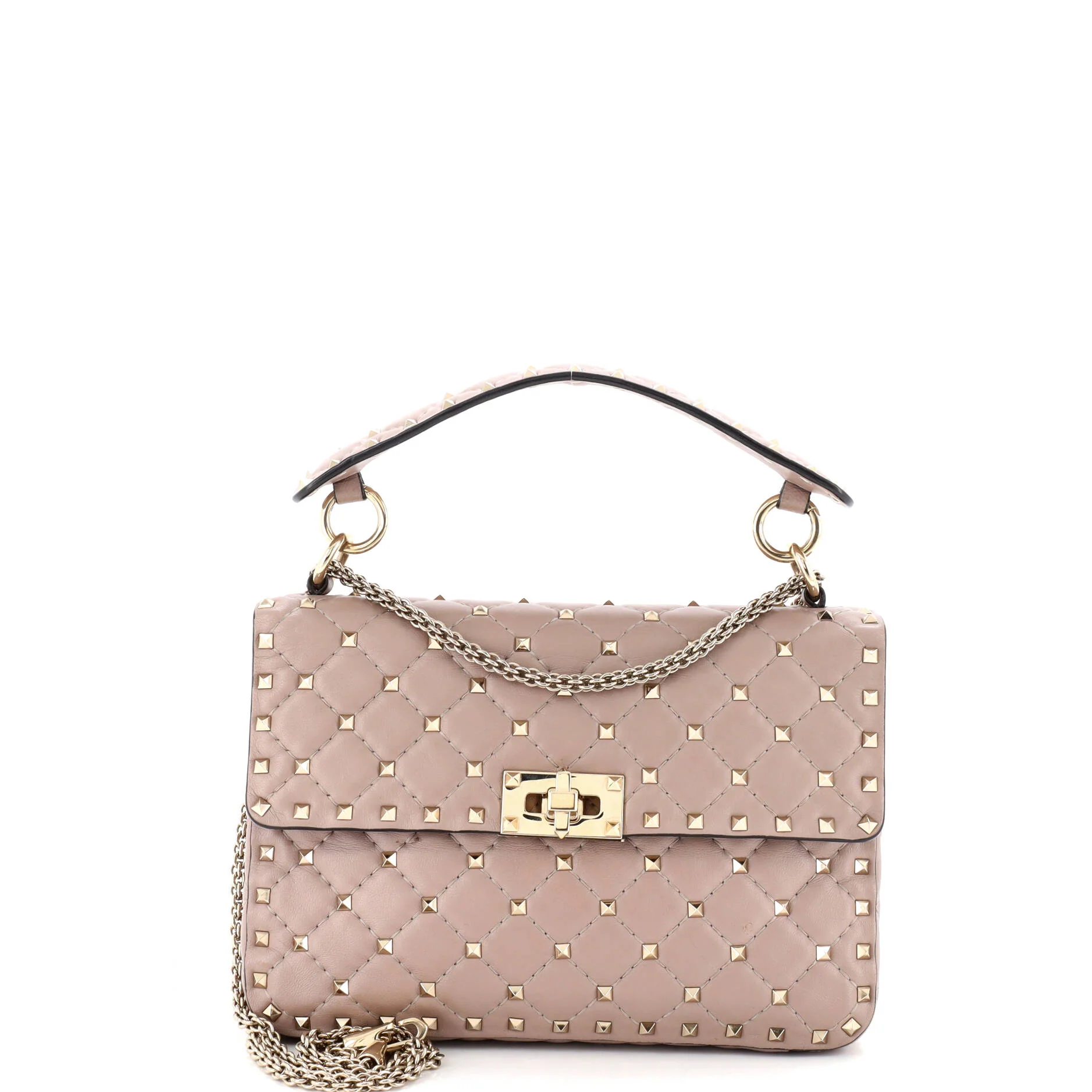 Rockstud Spike Flap Bag Quilted Leather Medium