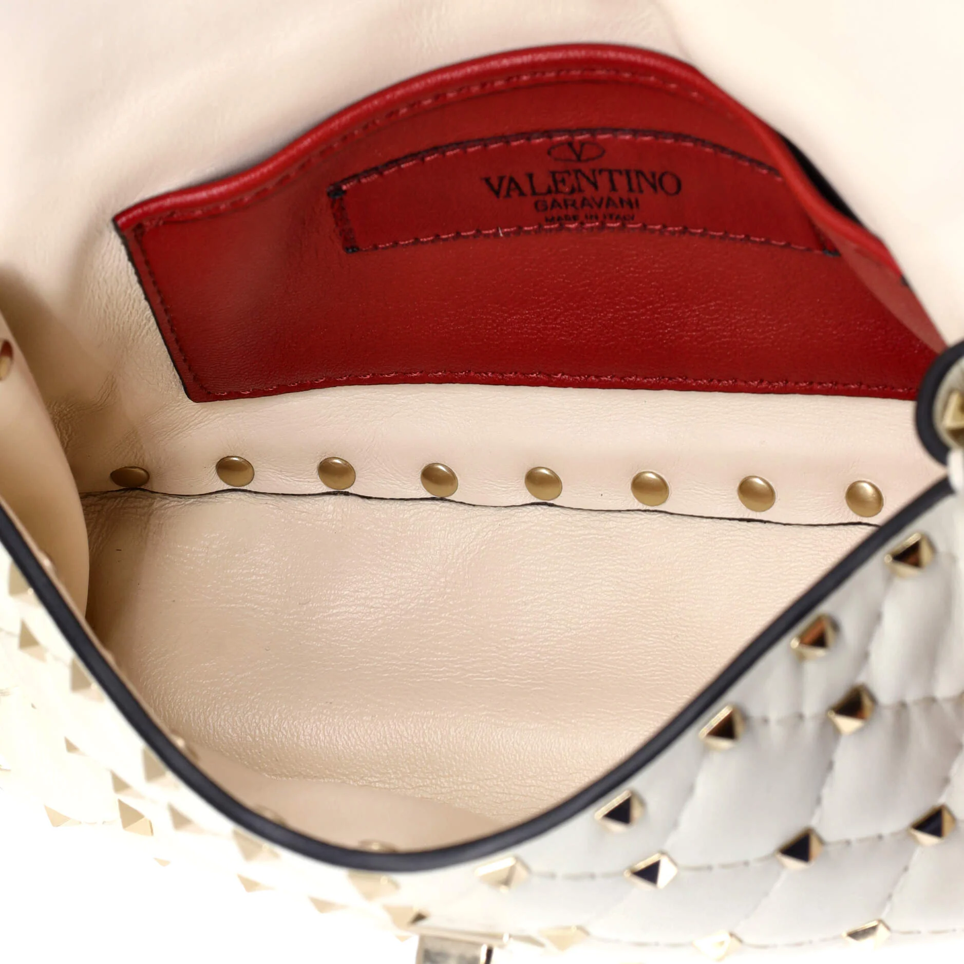 Rockstud Spike Flap Bag Quilted Leather Small - Image 5